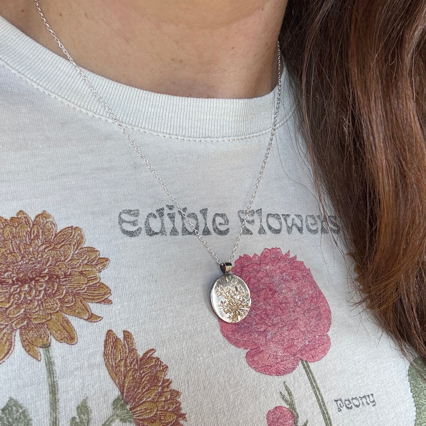 Fine Silver Queen Anne’s Lace Necklace
