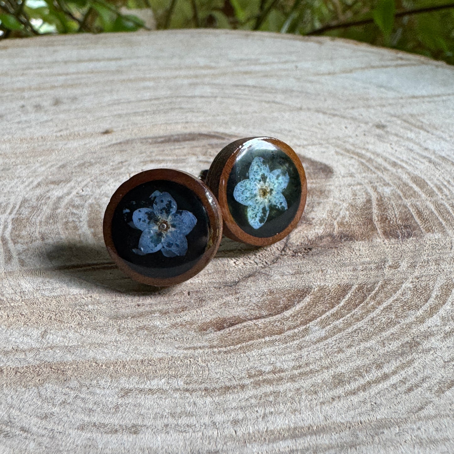 Forget-Me-Not Earrings | Real Pressed Flowers in Resin