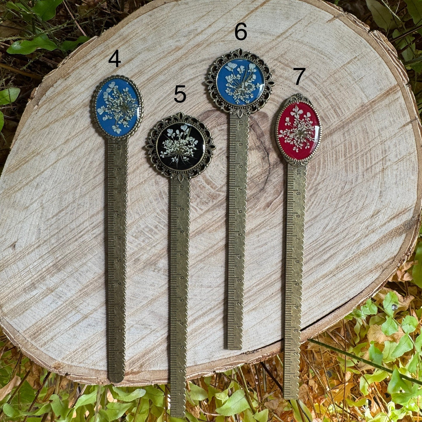 Queen Anne’s Lace Bookmark | Real Pressed Flower Resin Bookmark