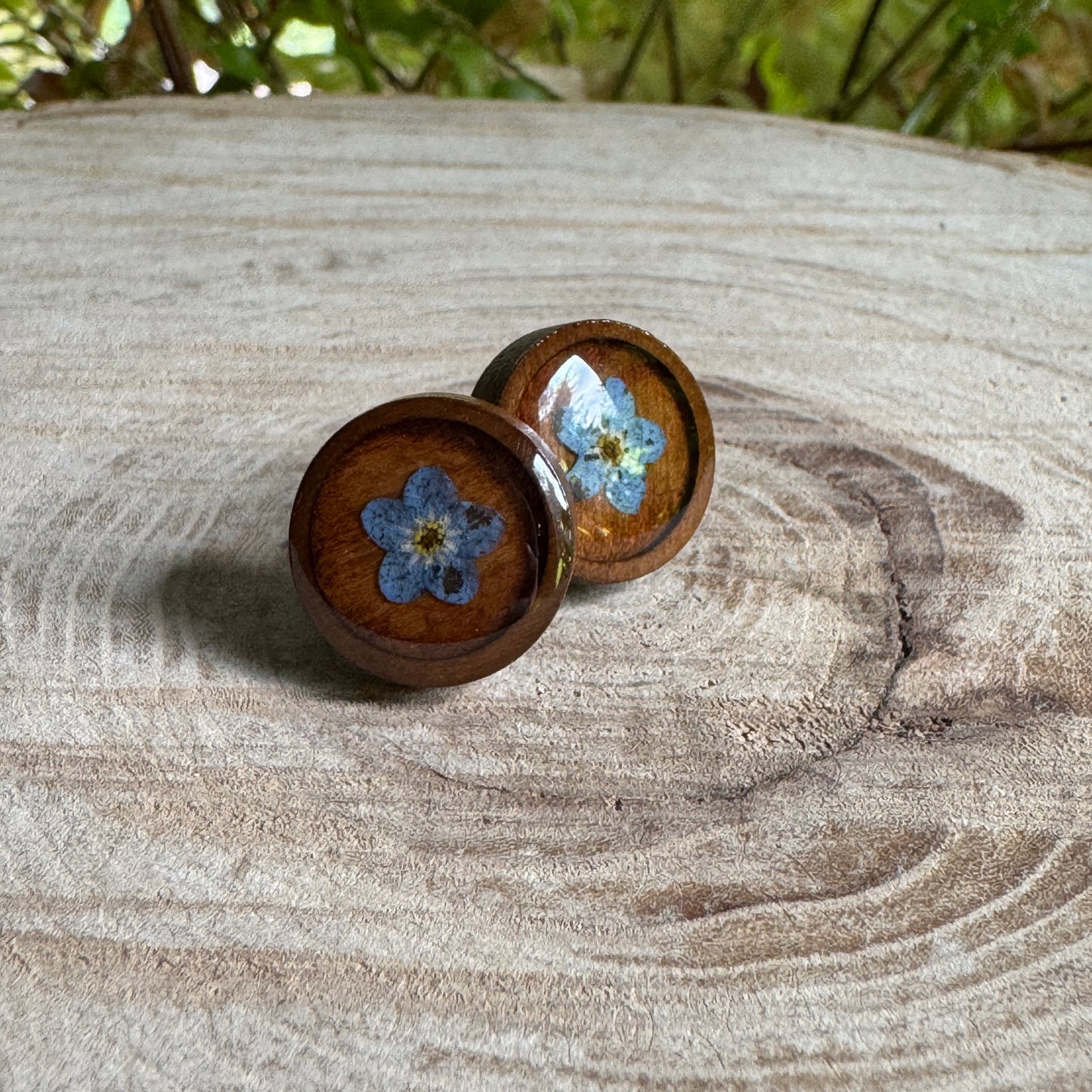 Forget-Me-Not Earrings | Real Pressed Flowers in Resin