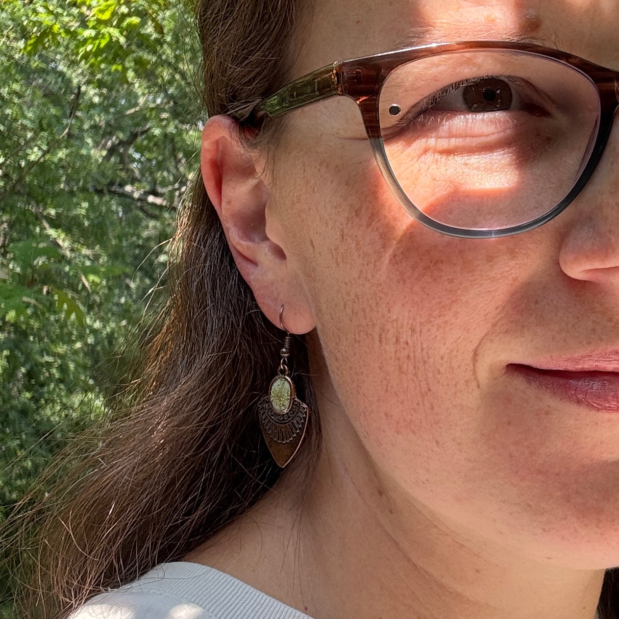 Queen Anne’s Lace Earrings | Real Flower Jewelry in Resin