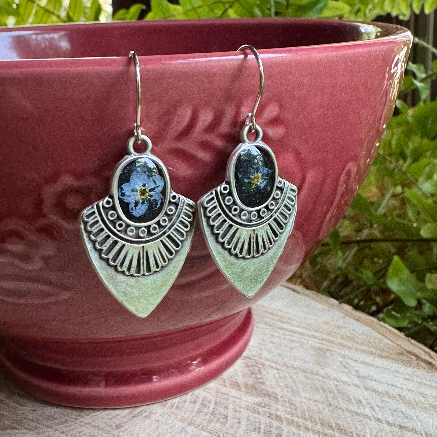 Forget-Me-Not Earrings | Real Pressed Flowers in Resin