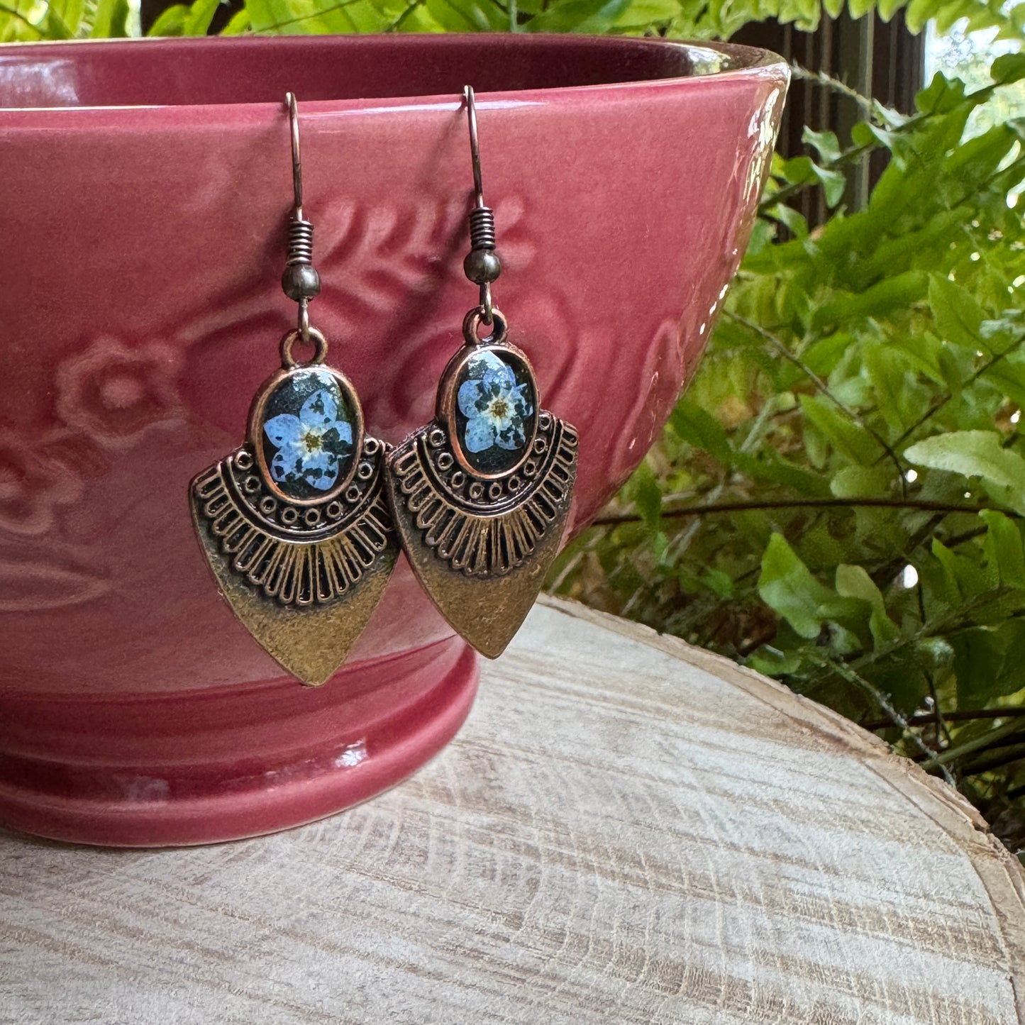 Forget-Me-Not Earrings | Real Pressed Flowers in Resin