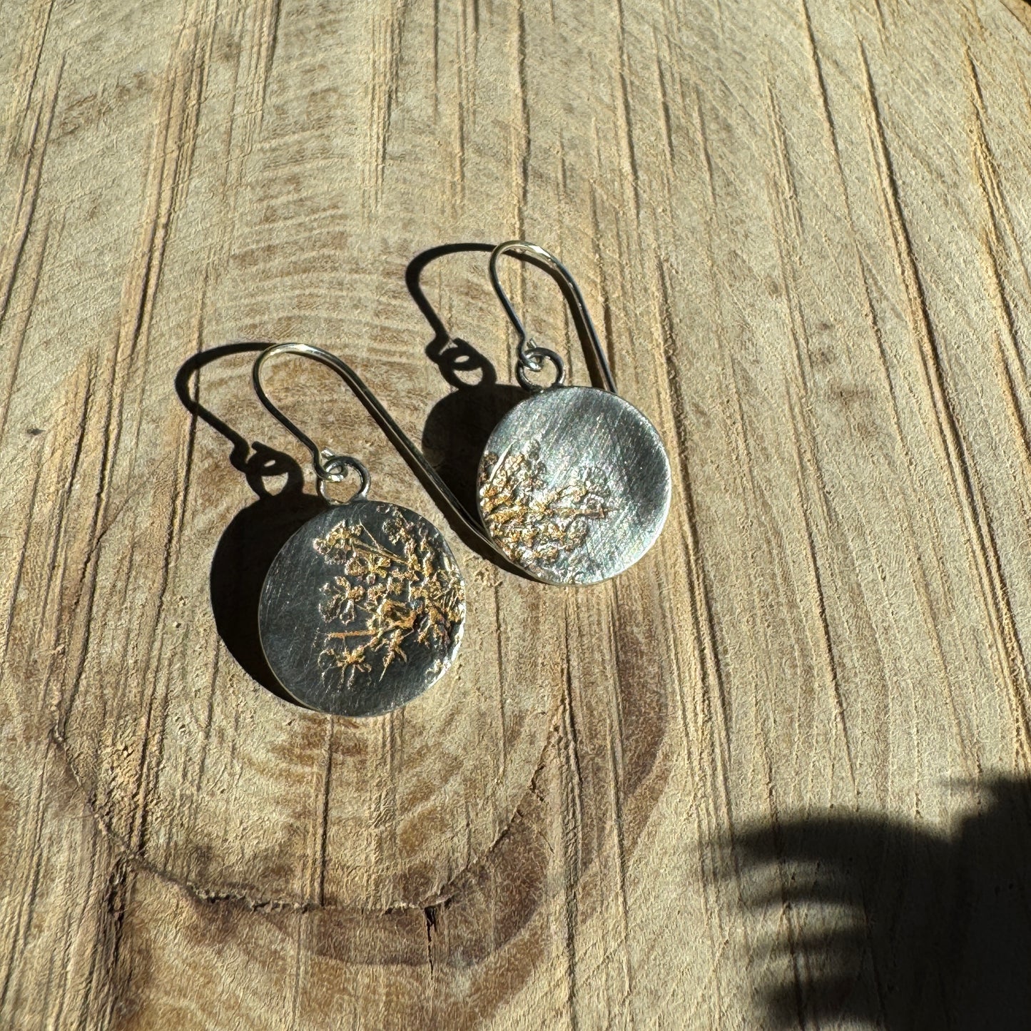 Fine Silver Queen Anne’s Lace Earrings