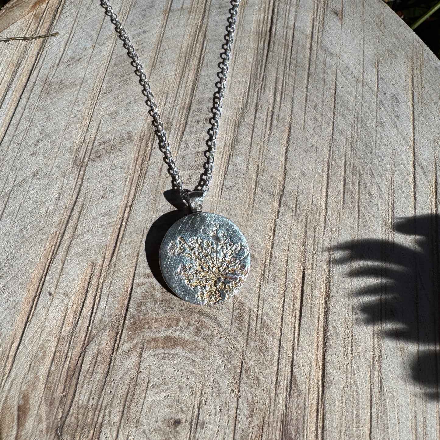 Fine Silver Queen Anne’s Lace Necklace