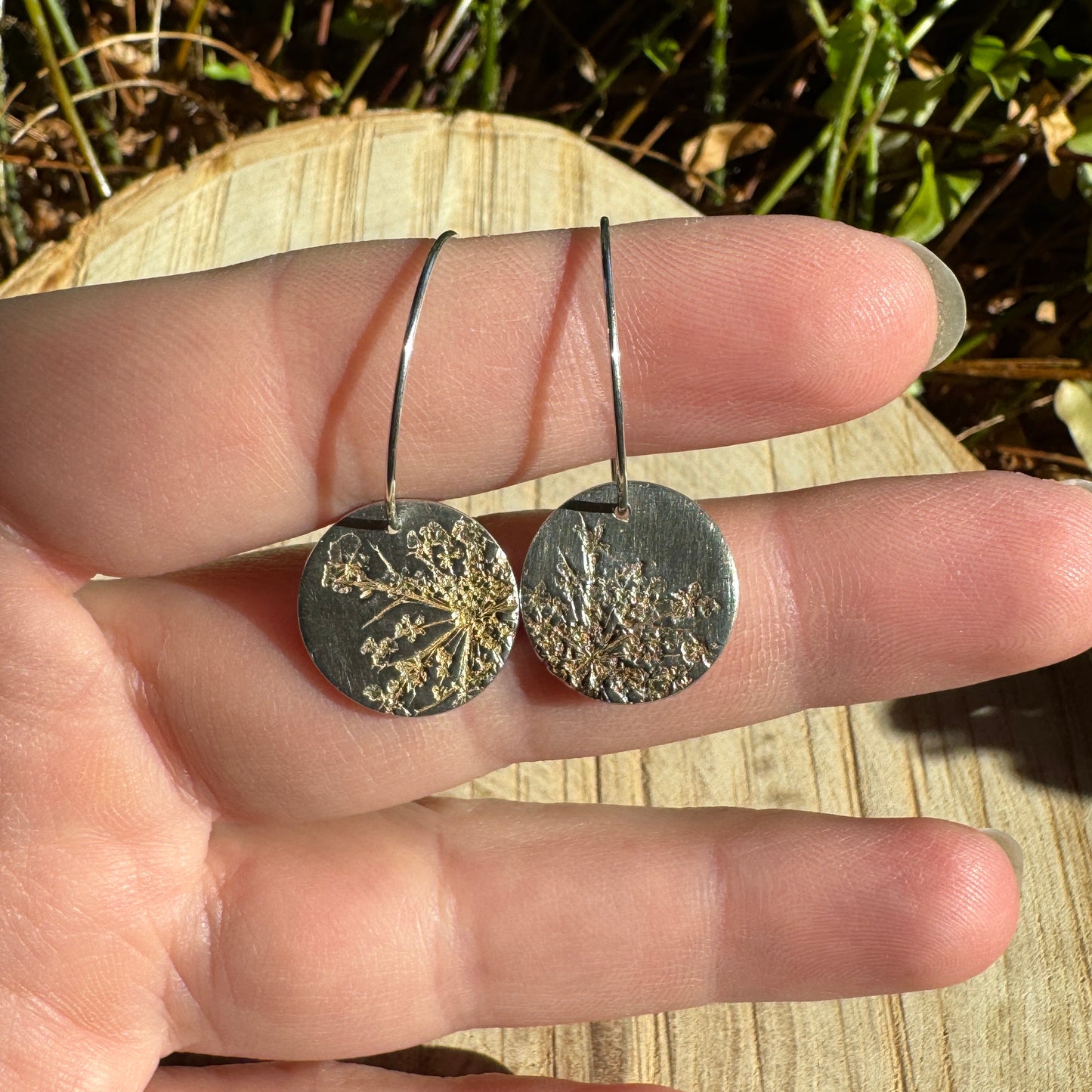 Fine Silver Queen Anne’s Lace Earrings