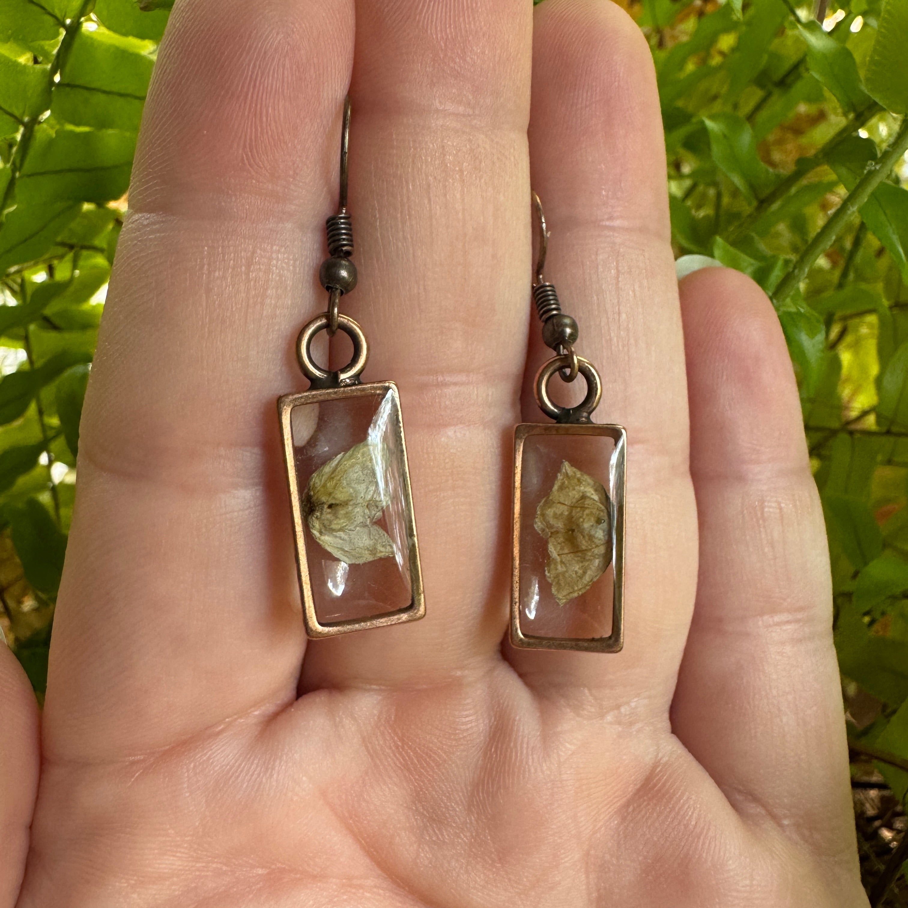 Lily of the Valley Earrings | Real Pressed Flower Resin Jewelry