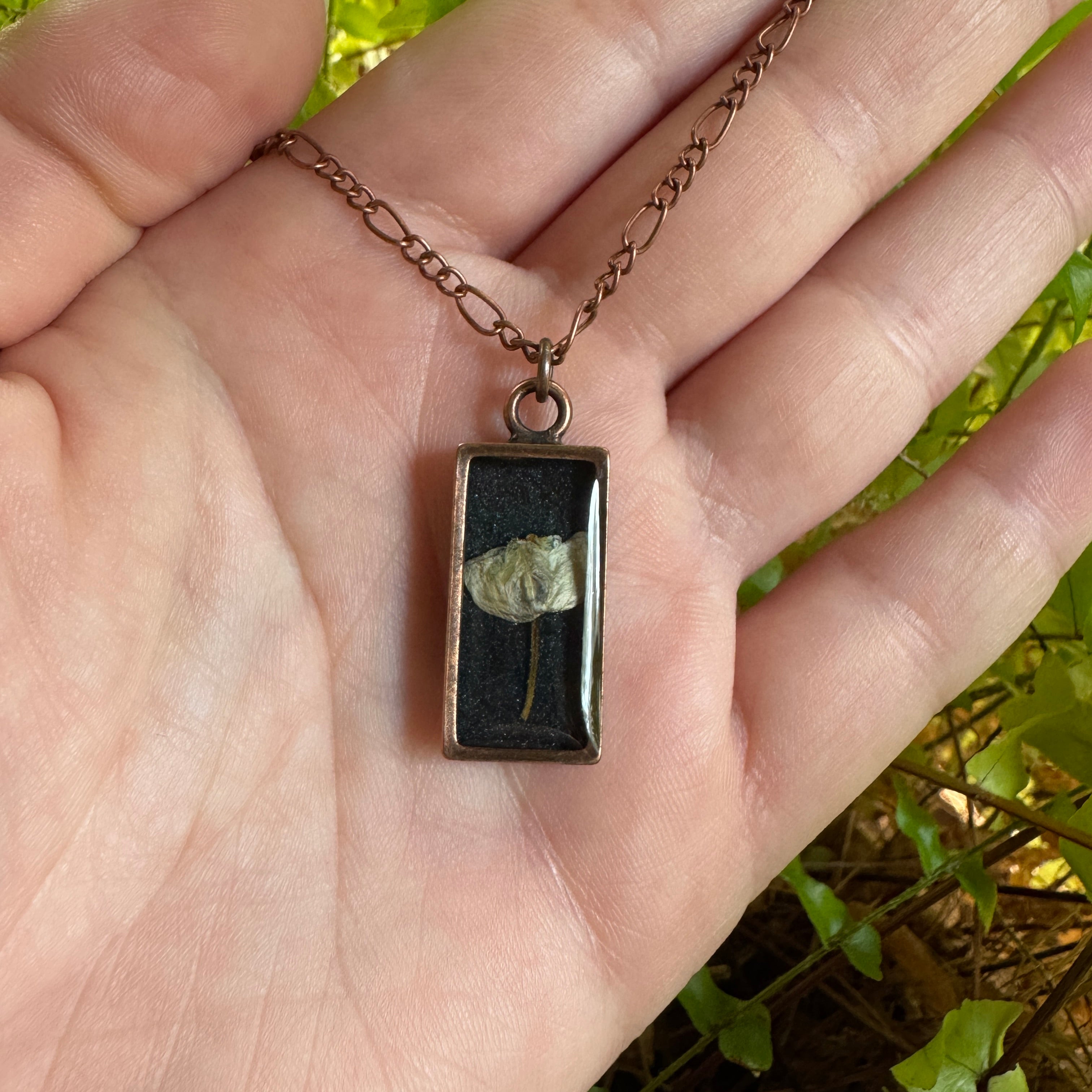 Lily of the Valley Necklace | Real Flower Resin Pendant