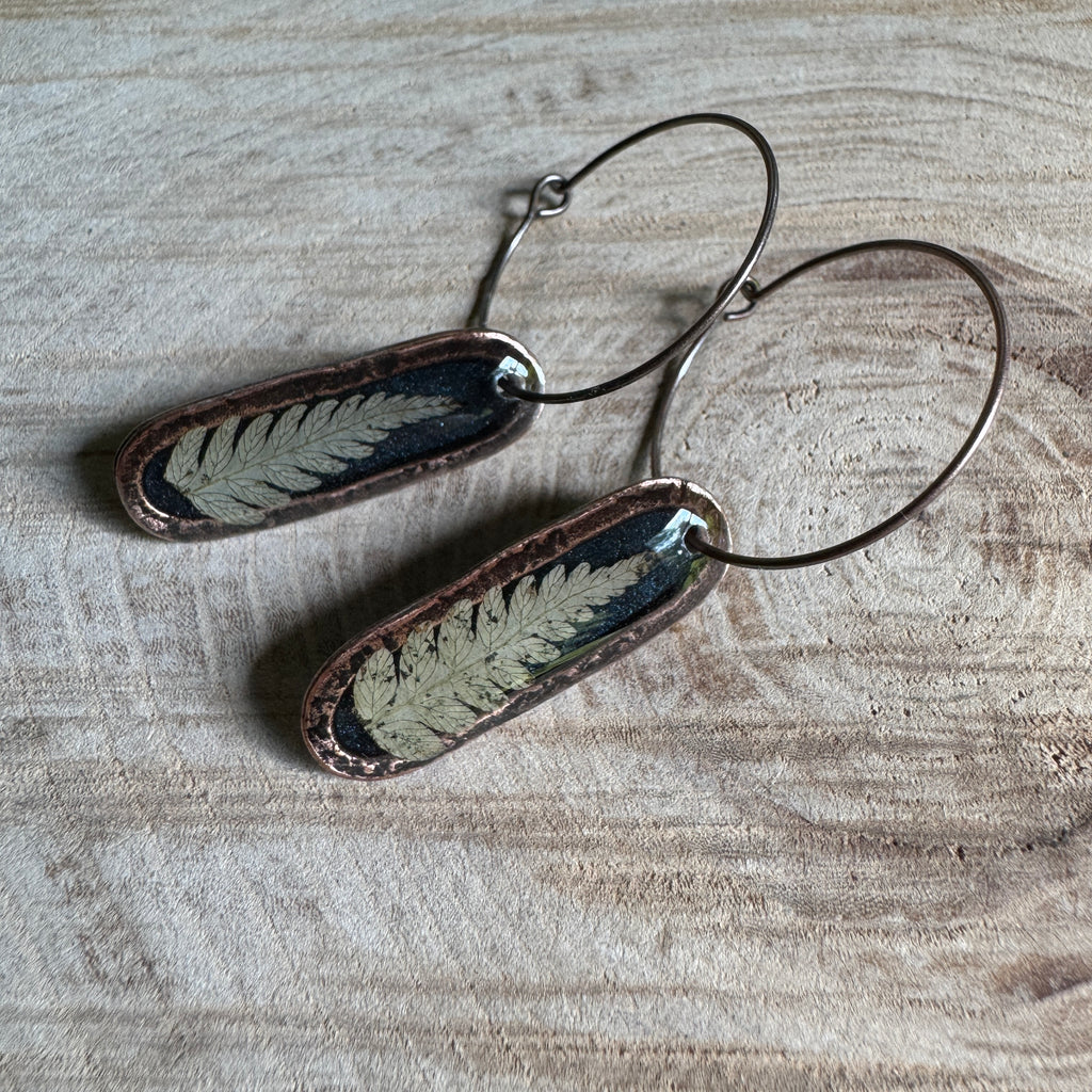 Fern Earrings – Real Pressed Fern Resin Earrings | Made To Order