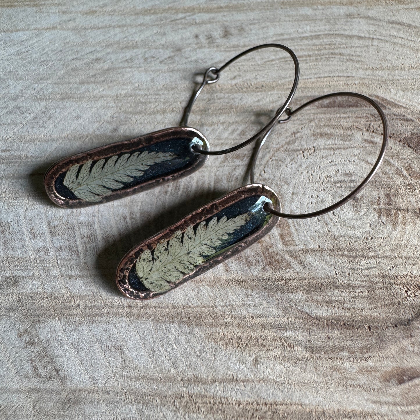 Fern Earrings | Real Pressed Ferns Preserved in Resin