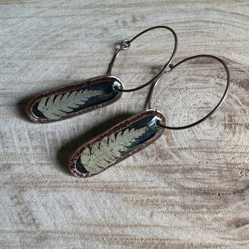Fern Earrings – Real Pressed Fern Resin Earrings | Made To Order