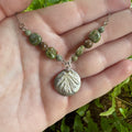 Fine Silver Oak Leaf Necklace – Real Leaf Imprinted Silver Clay Pendant | Ready To Ship