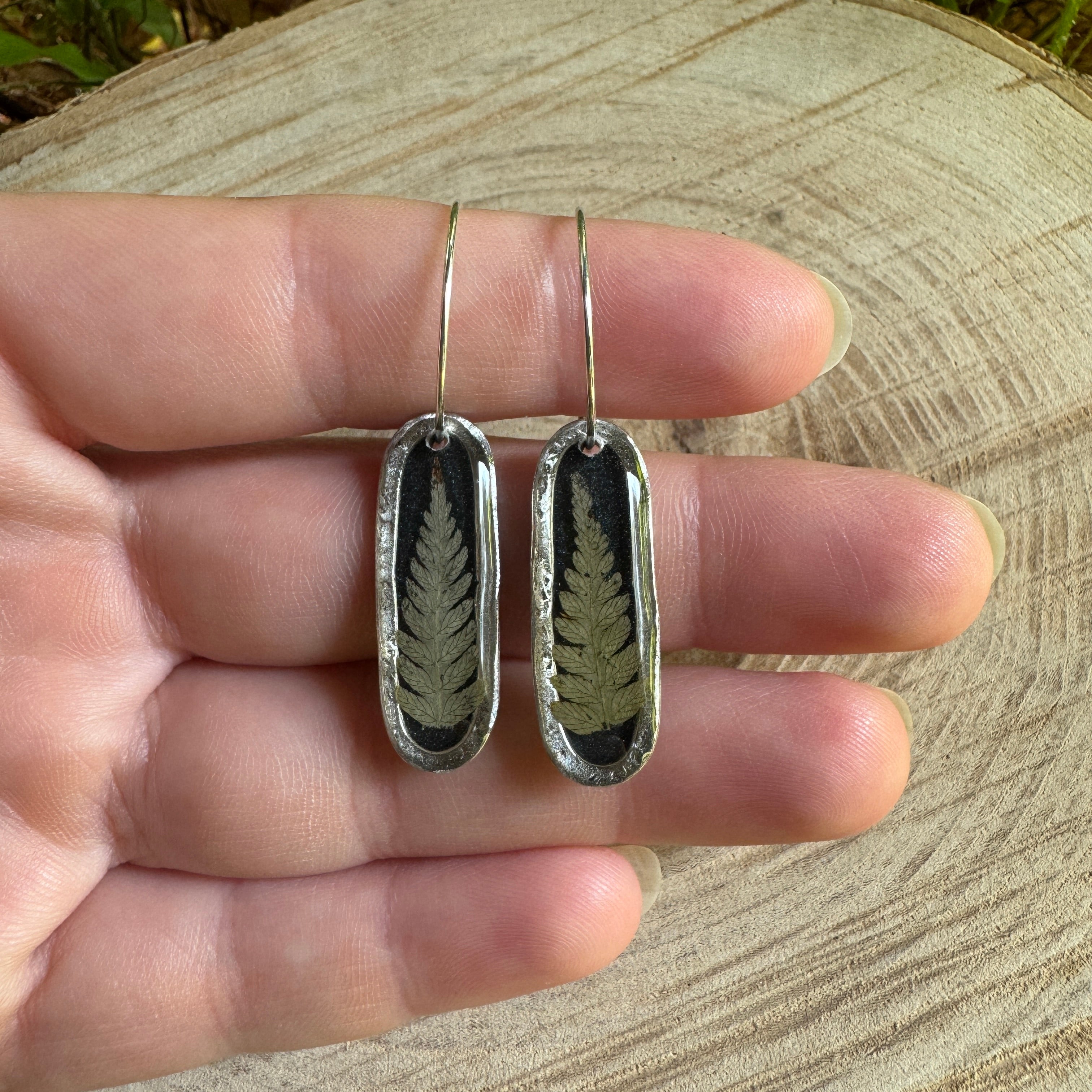 Fern Earrings – Real Pressed Fern Resin Earrings | Made To Order