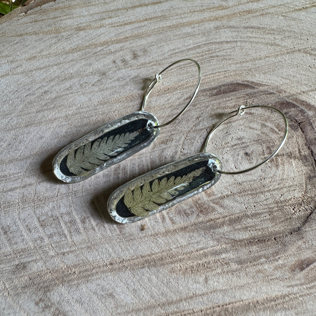 Fern Earrings – Real Pressed Fern Resin Earrings | Made To Order