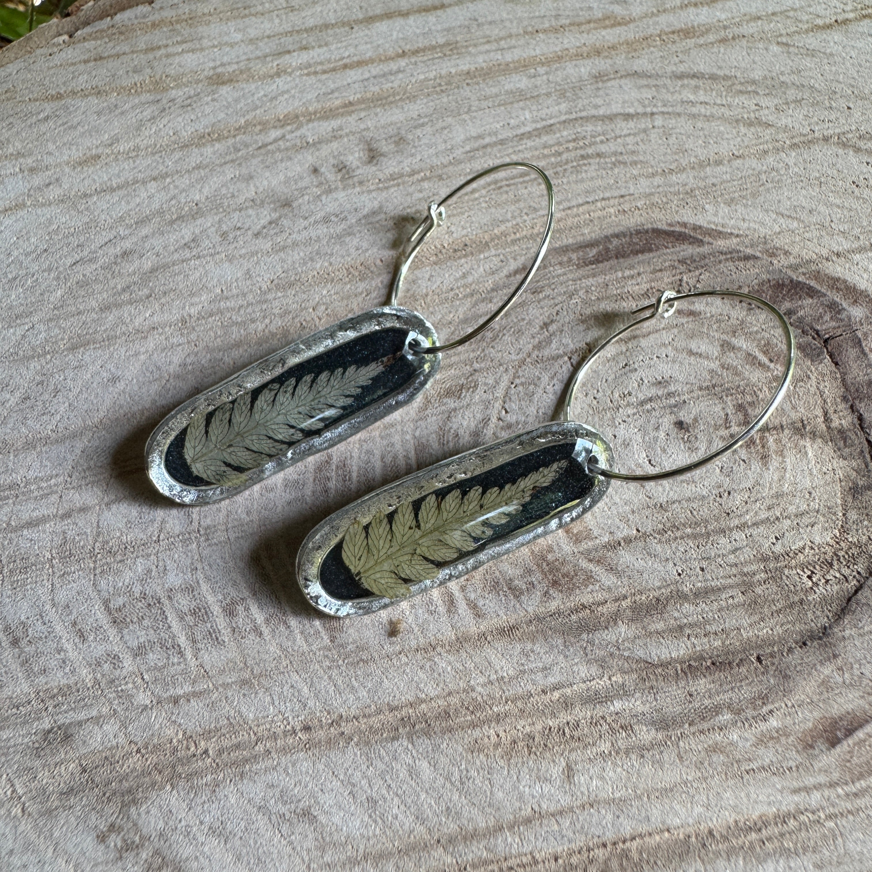 Fern Earrings – Real Pressed Fern Resin Earrings | Made To Order