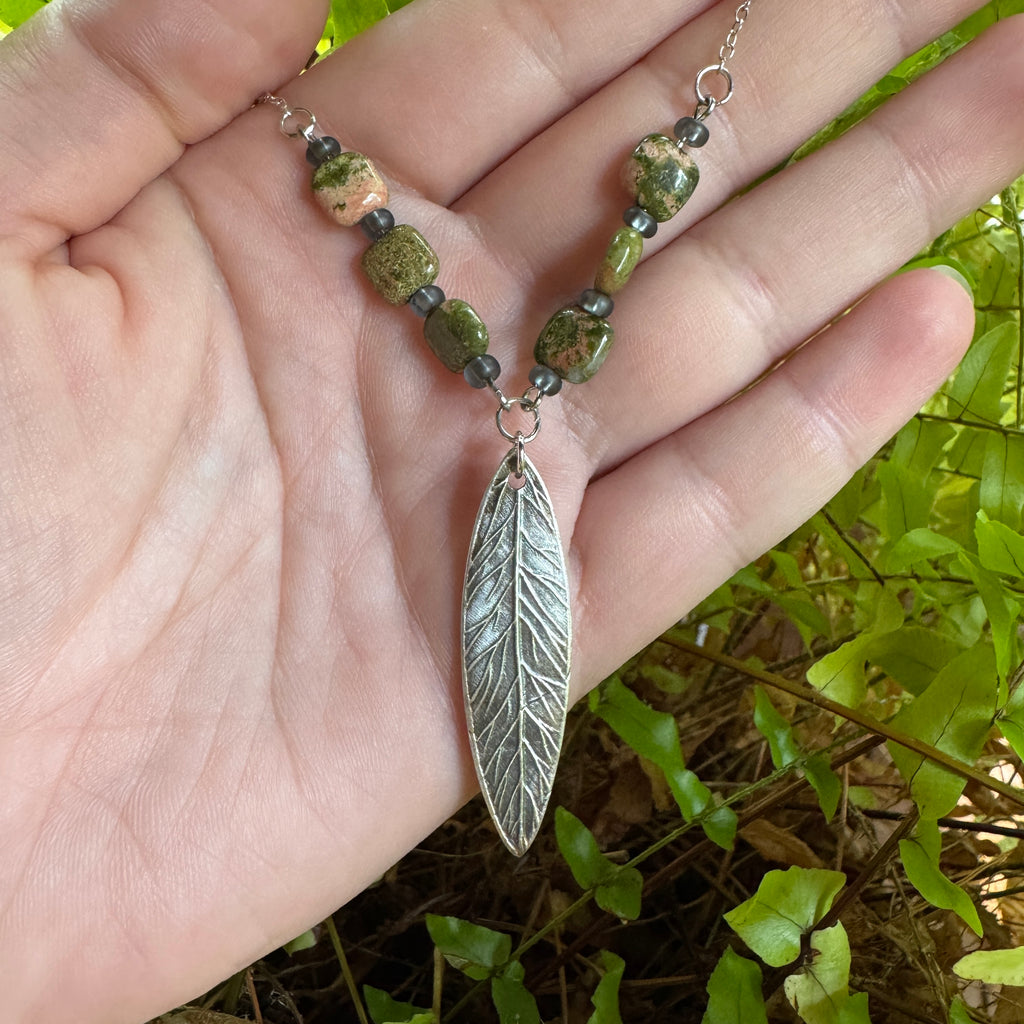 Silver Leaf Necklace | Handcrafted Nature-Inspired Pendant
