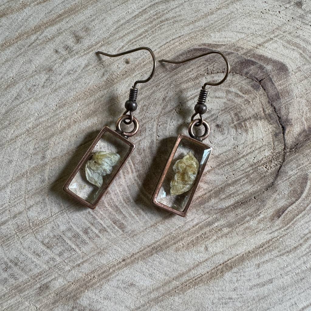 Lily of the Valley Earrings | Real Pressed Flower Resin Jewelry