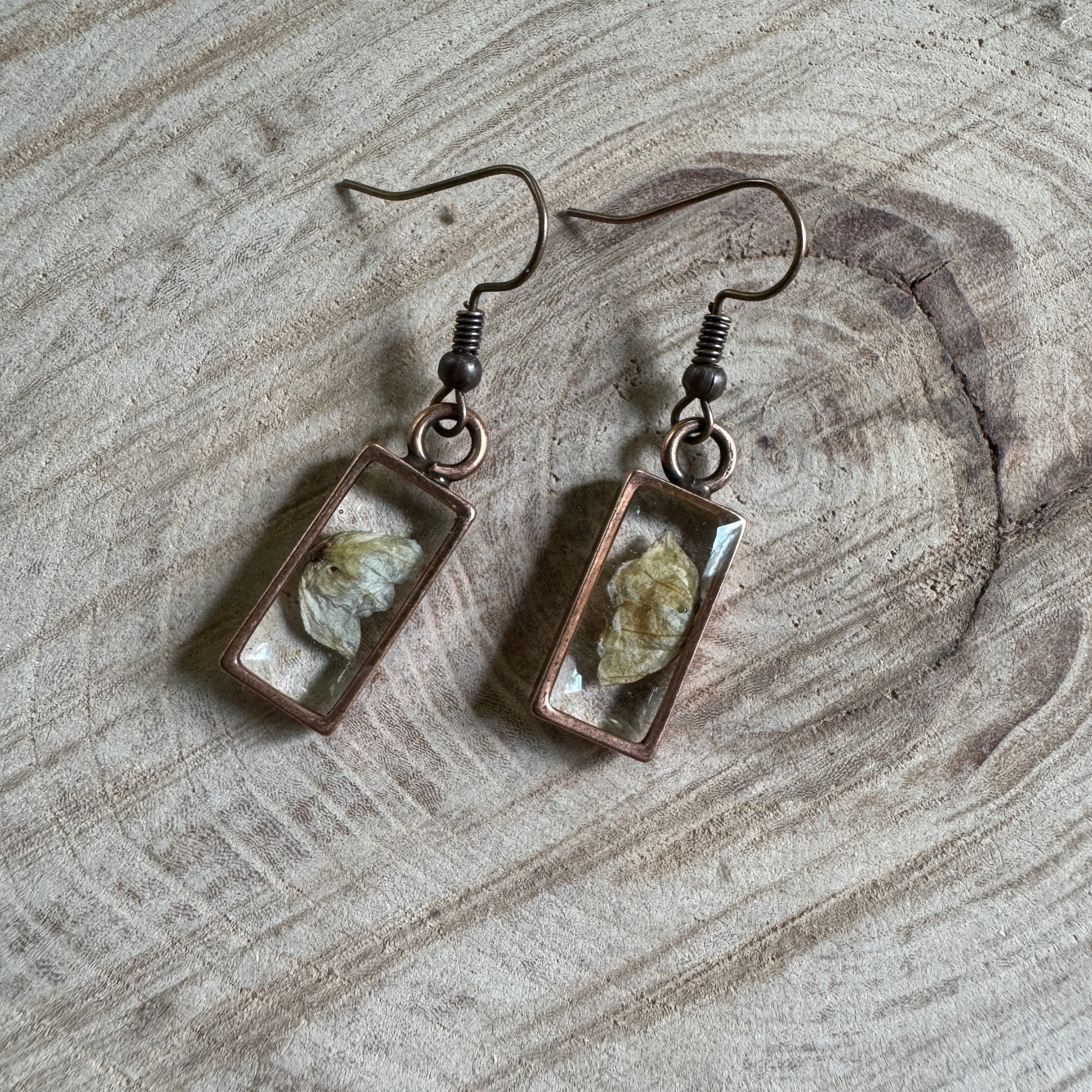 Lily of the Valley Earrings | Real Pressed Flower Resin Jewelry