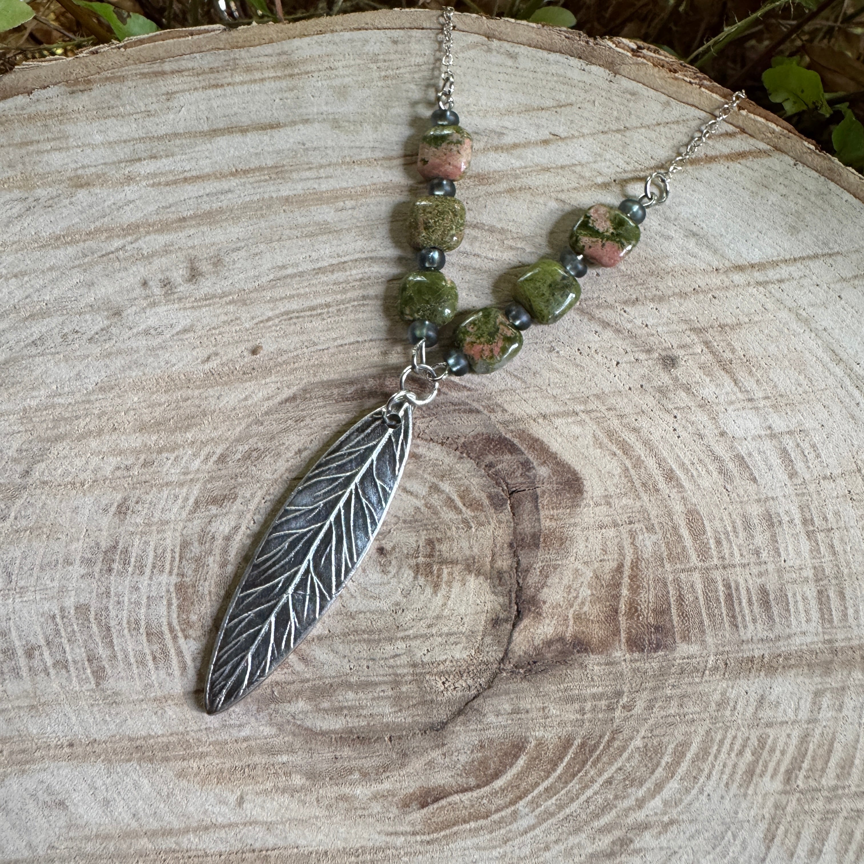 Silver Leaf Necklace | Handcrafted Nature-Inspired Pendant