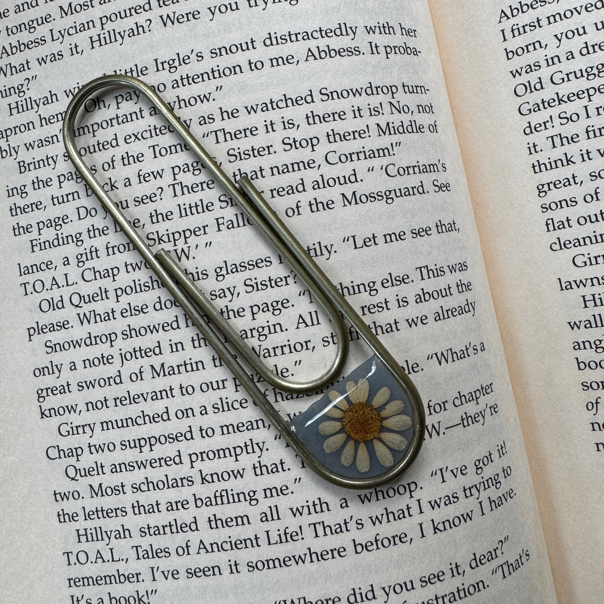 Daisy Paper Clip Bookmark | Nature-Inspired Metal Page Holder | Ready to Ship