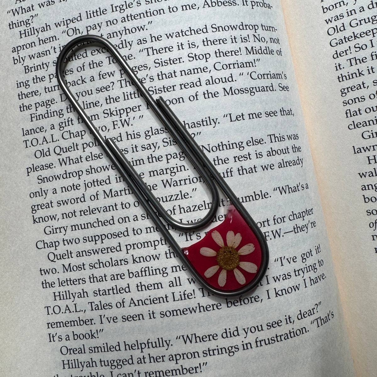 Daisy Paper Clip Bookmark | Nature-Inspired Metal Page Holder | Ready to Ship