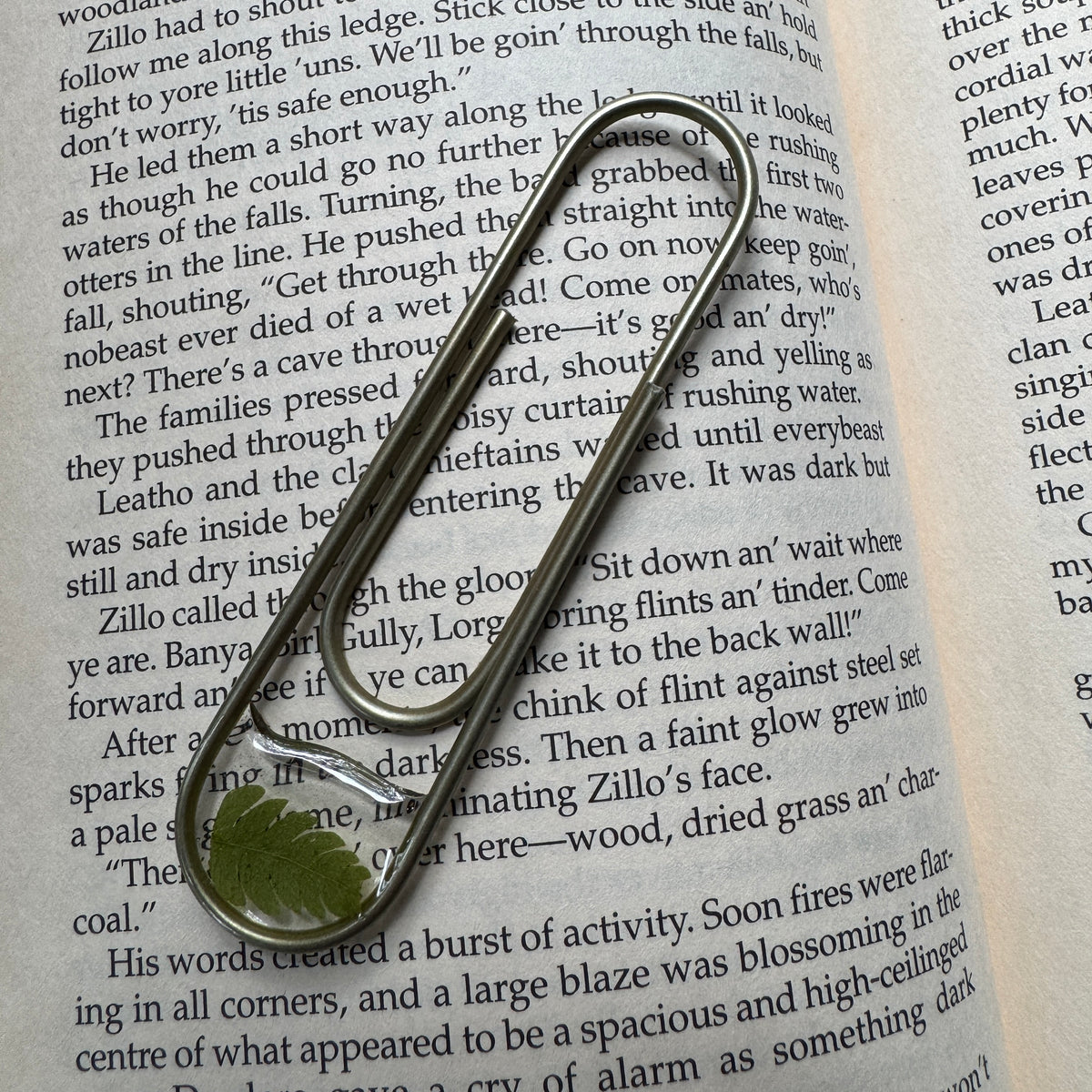 Fern Paper Clip Bookmark | Nature-Inspired Metal Page Holder | Ready to Ship