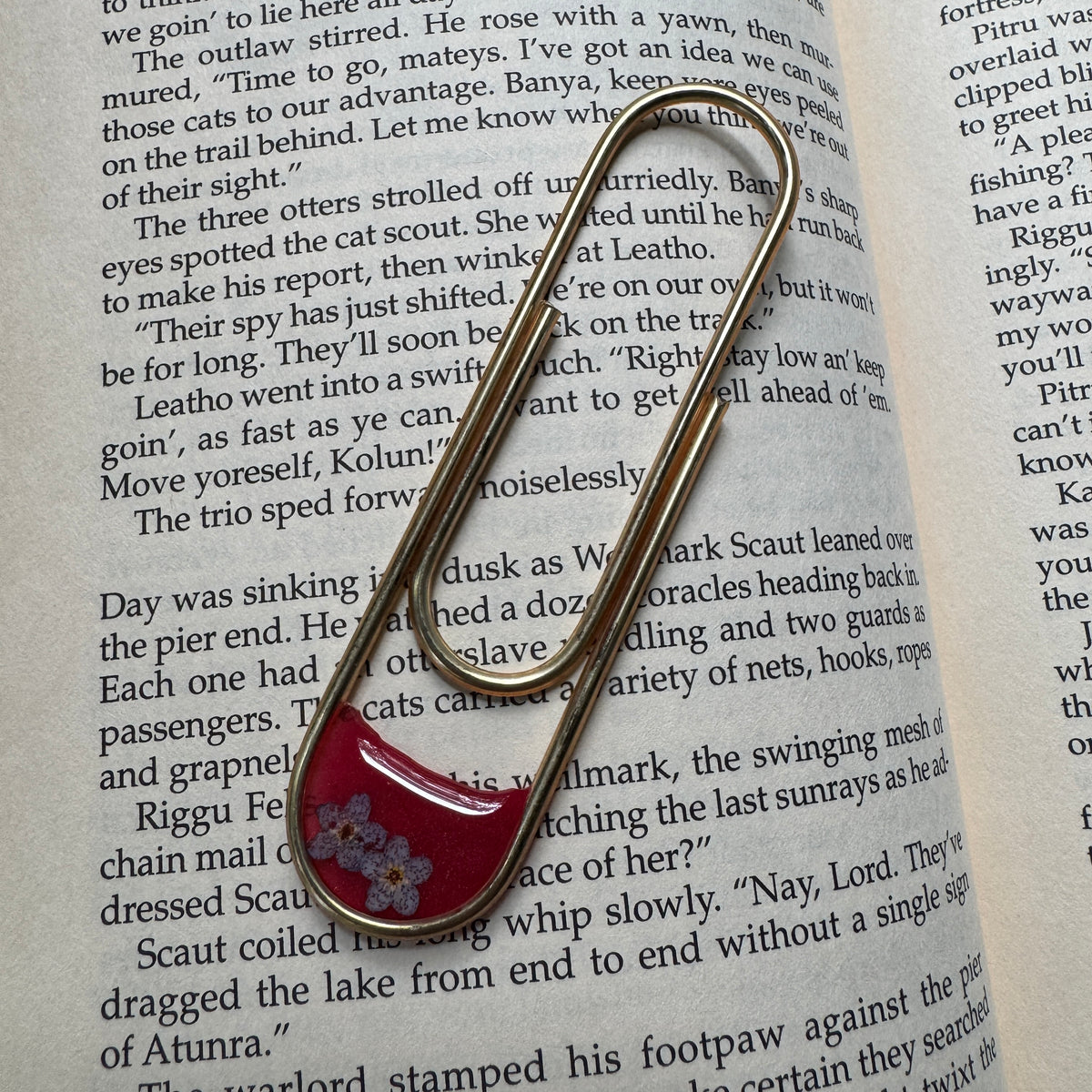 Forget-Me-Not Paper Clip Bookmark | Nature-Inspired Metal Page Holder | Ready to Ship