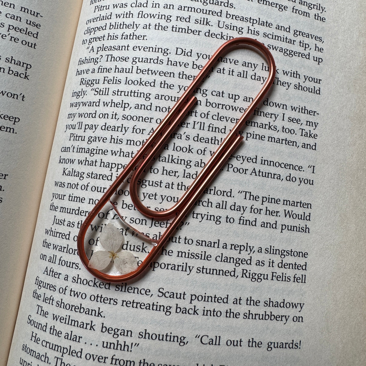 Hydrangea Paper Clip Bookmark | Nature-Inspired Metal Page Holder | Ready to Ship