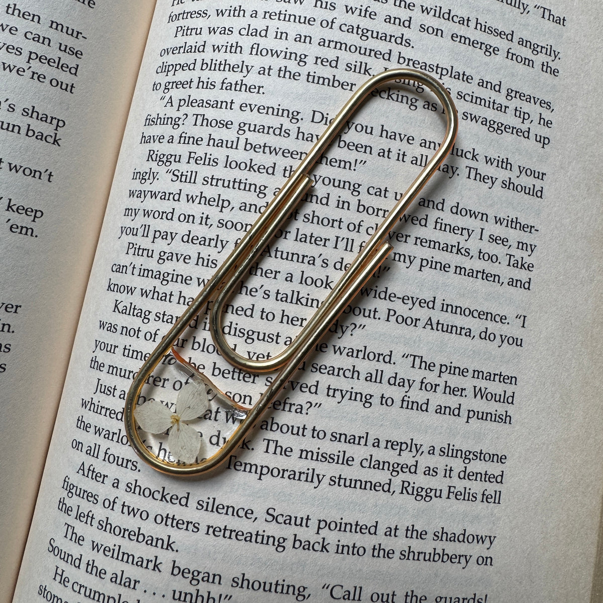 Hydrangea Paper Clip Bookmark | Nature-Inspired Metal Page Holder | Ready to Ship