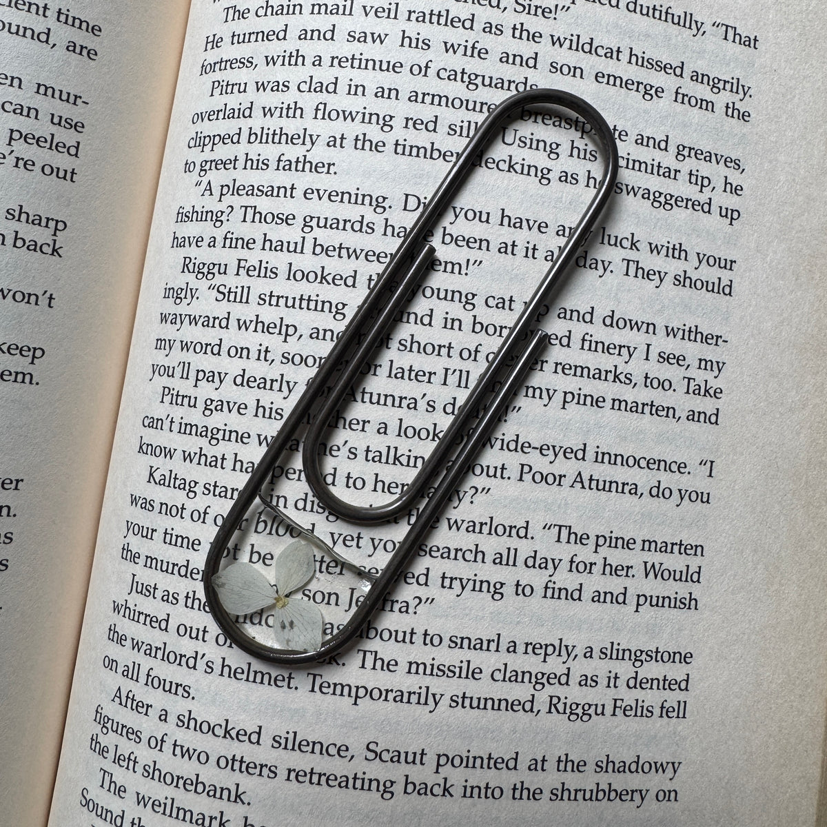 Hydrangea Paper Clip Bookmark | Nature-Inspired Metal Page Holder | Ready to Ship
