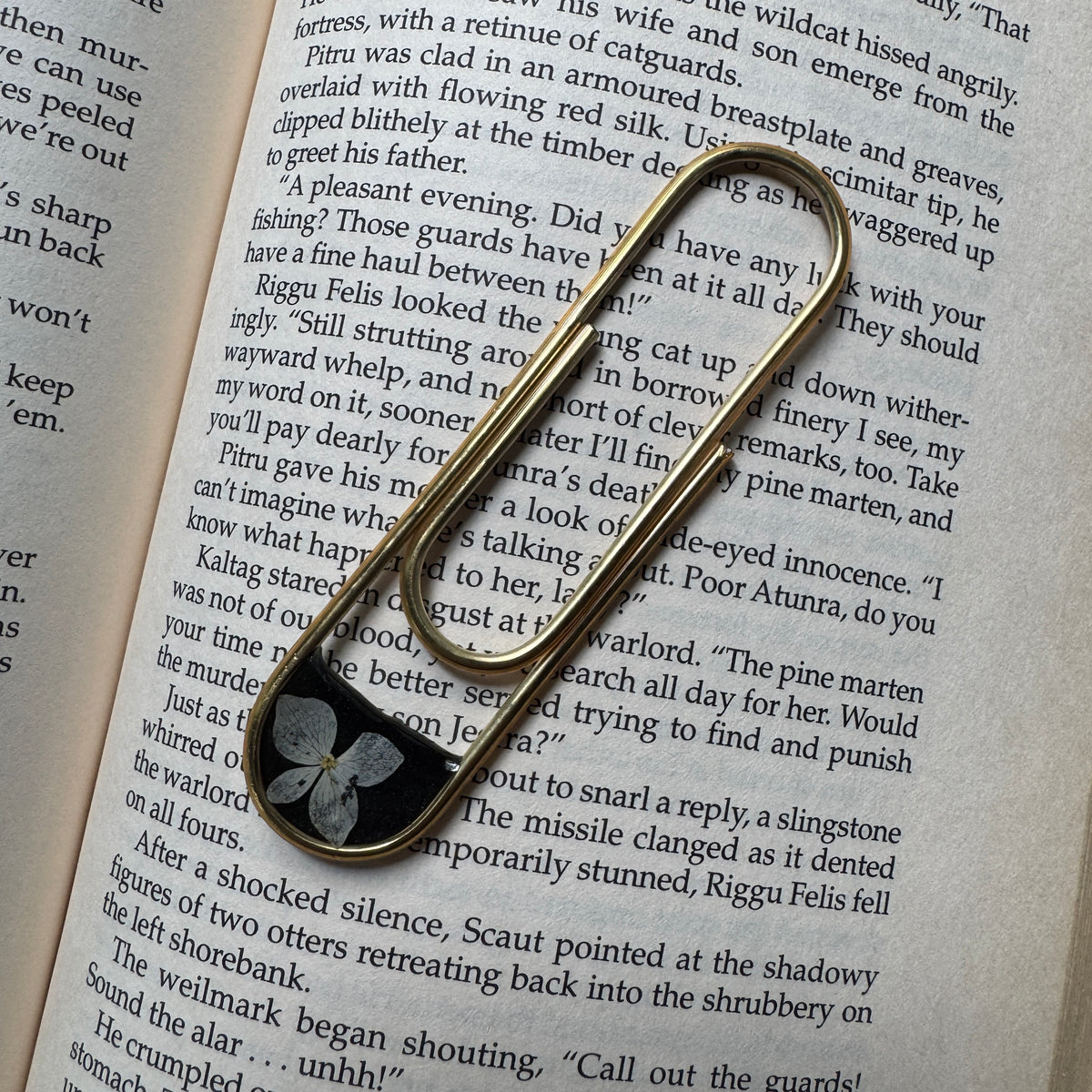 Hydrangea Paper Clip Bookmark | Nature-Inspired Metal Page Holder | Ready to Ship