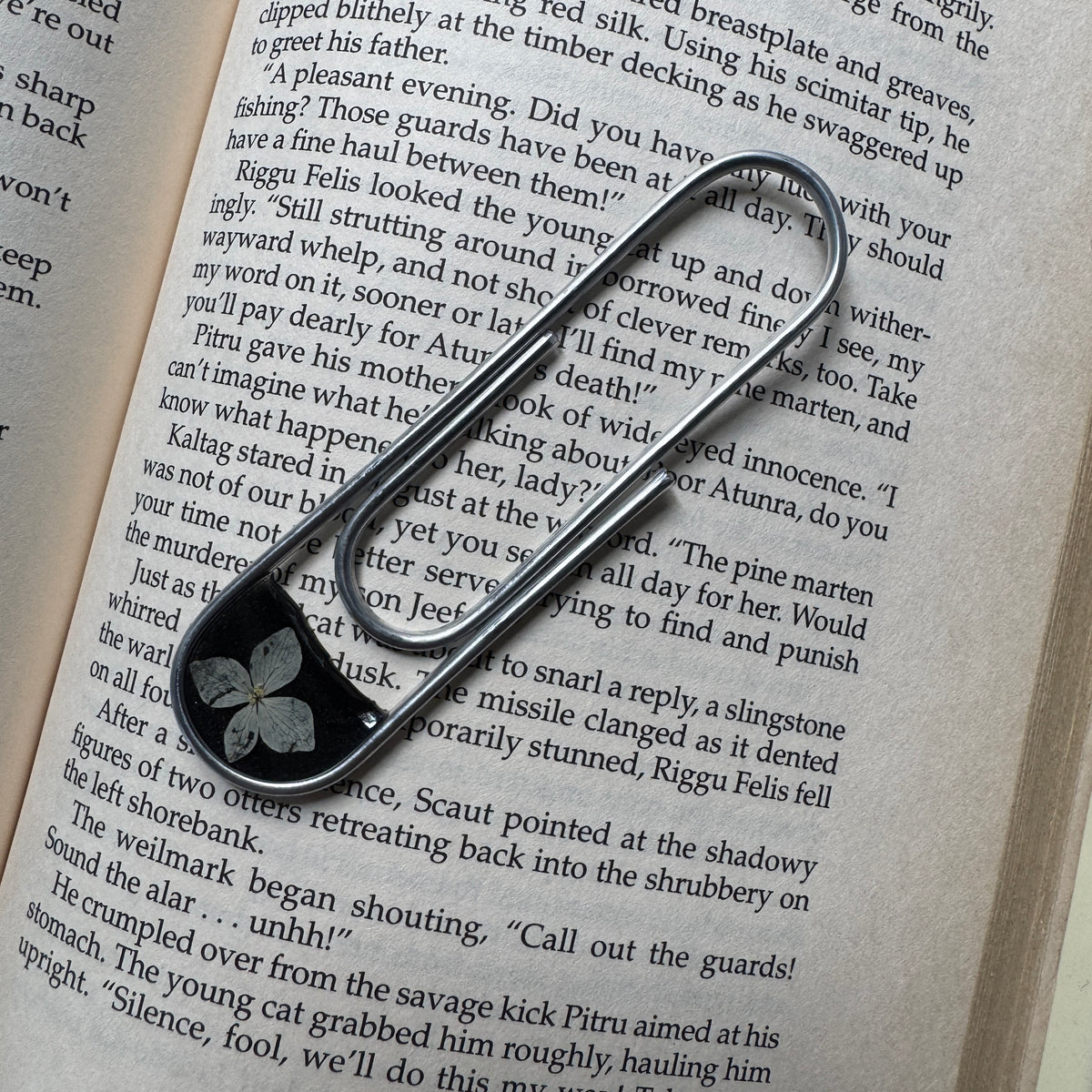 Hydrangea Paper Clip Bookmark | Nature-Inspired Metal Page Holder | Ready to Ship