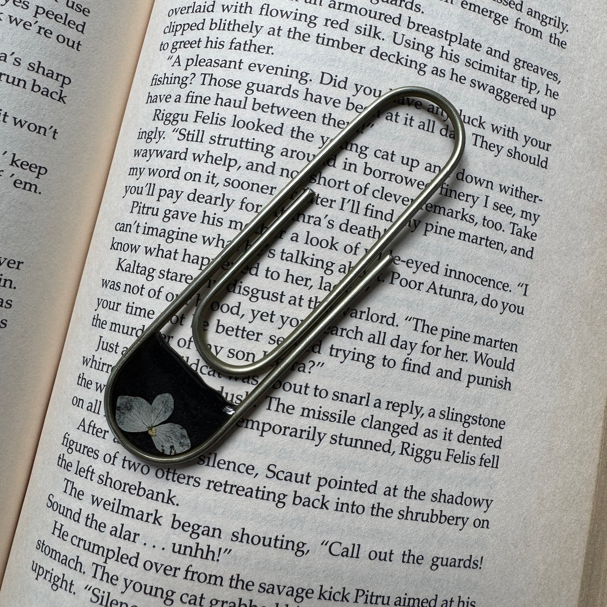 Hydrangea Paper Clip Bookmark | Nature-Inspired Metal Page Holder | Ready to Ship