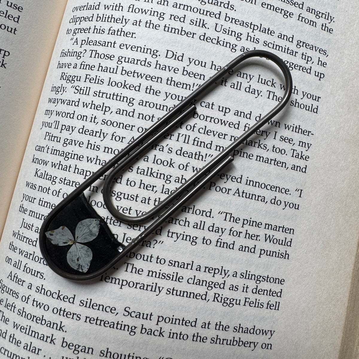 Hydrangea Paper Clip Bookmark | Nature-Inspired Metal Page Holder | Ready to Ship