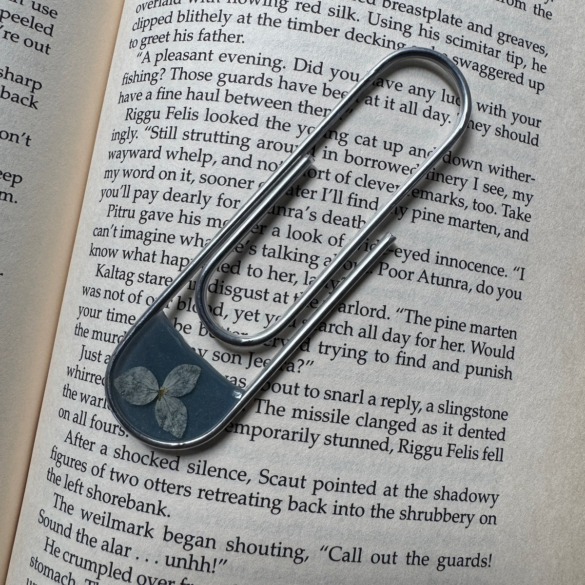 Hydrangea Paper Clip Bookmark | Nature-Inspired Metal Page Holder | Ready to Ship