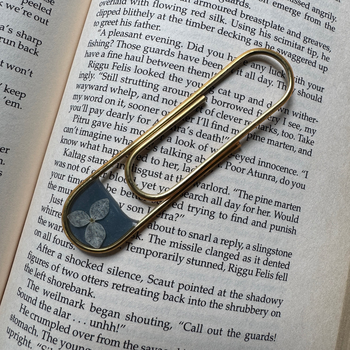 Hydrangea Paper Clip Bookmark | Nature-Inspired Metal Page Holder | Ready to Ship