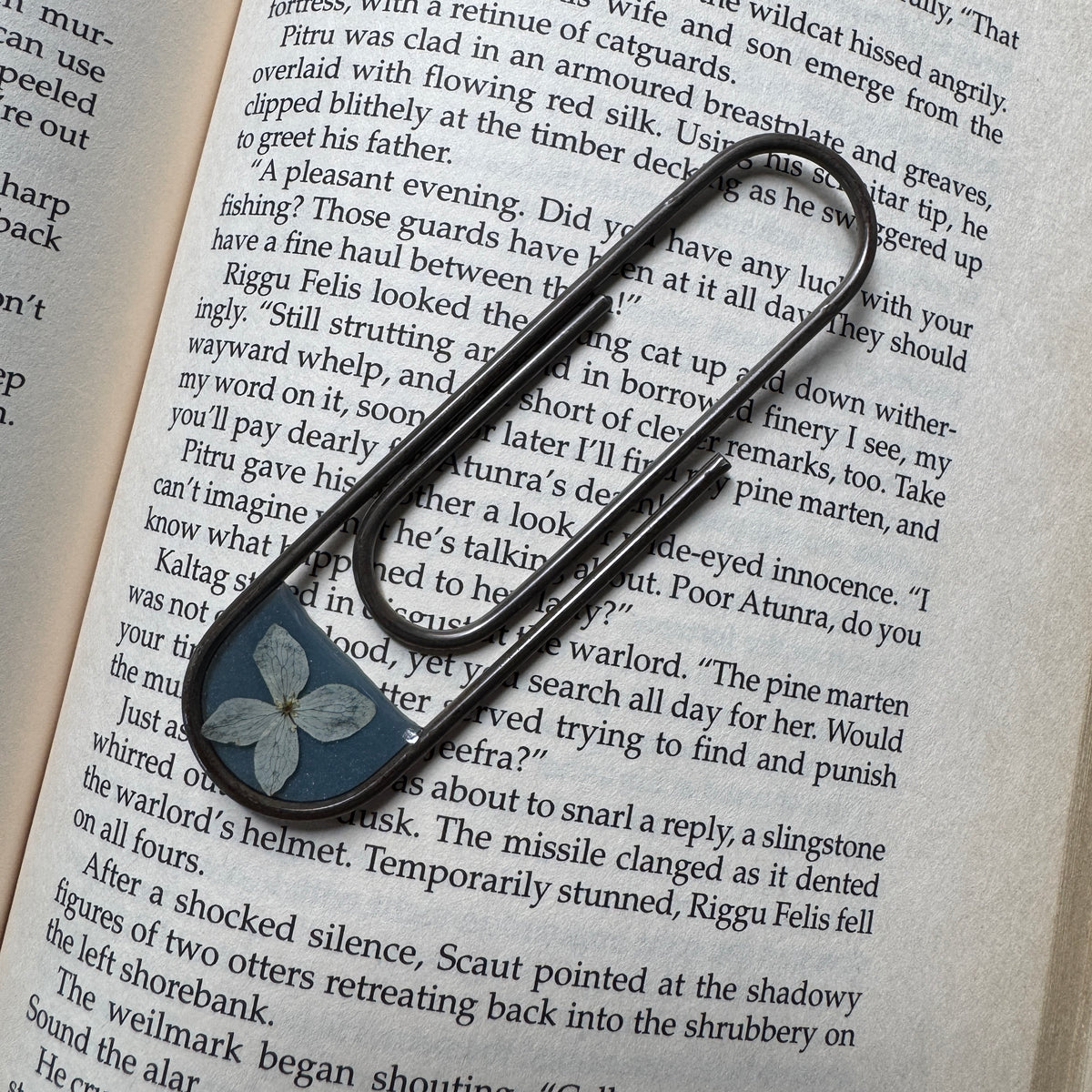 Hydrangea Paper Clip Bookmark | Nature-Inspired Metal Page Holder | Ready to Ship