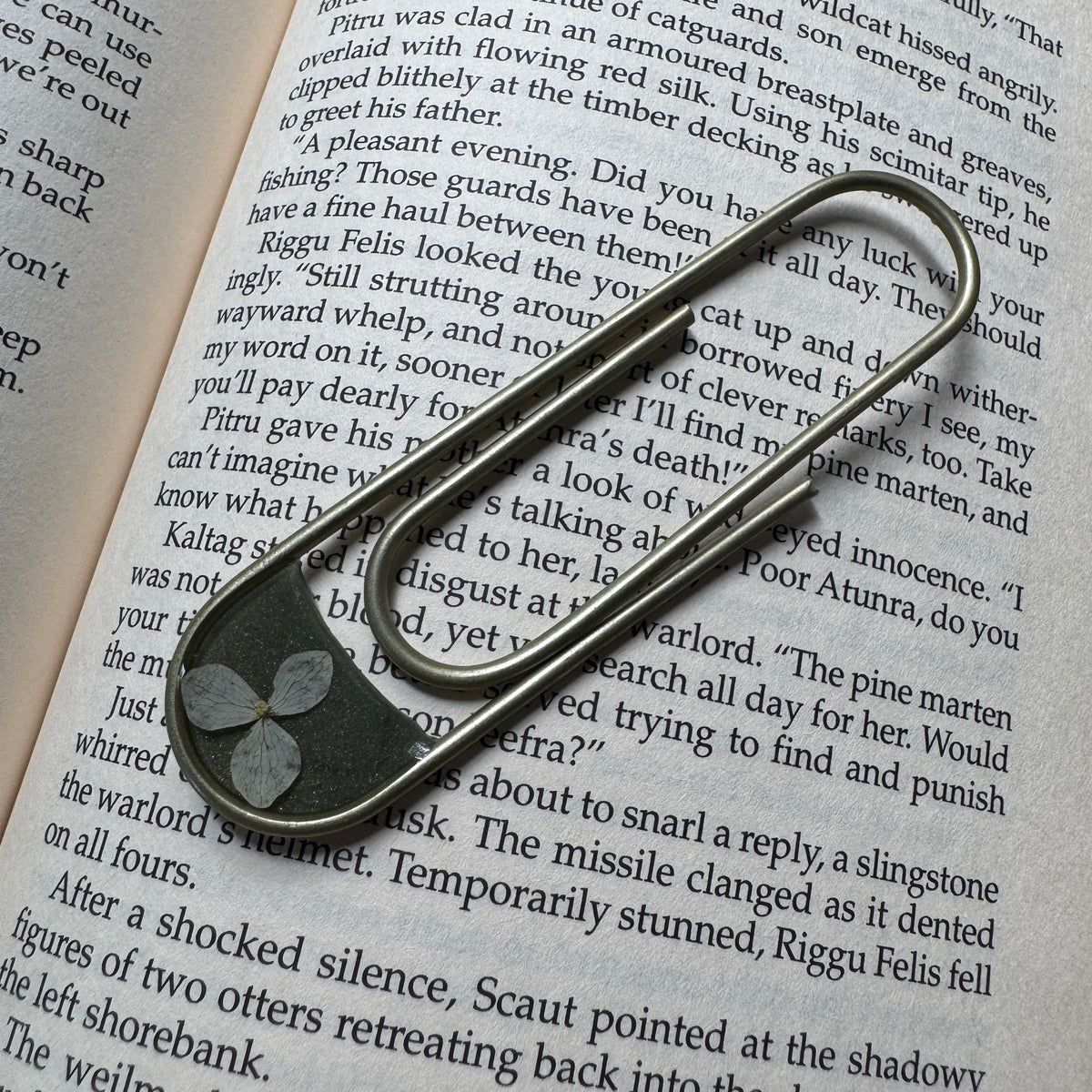 Hydrangea Paper Clip Bookmark | Nature-Inspired Metal Page Holder | Ready to Ship