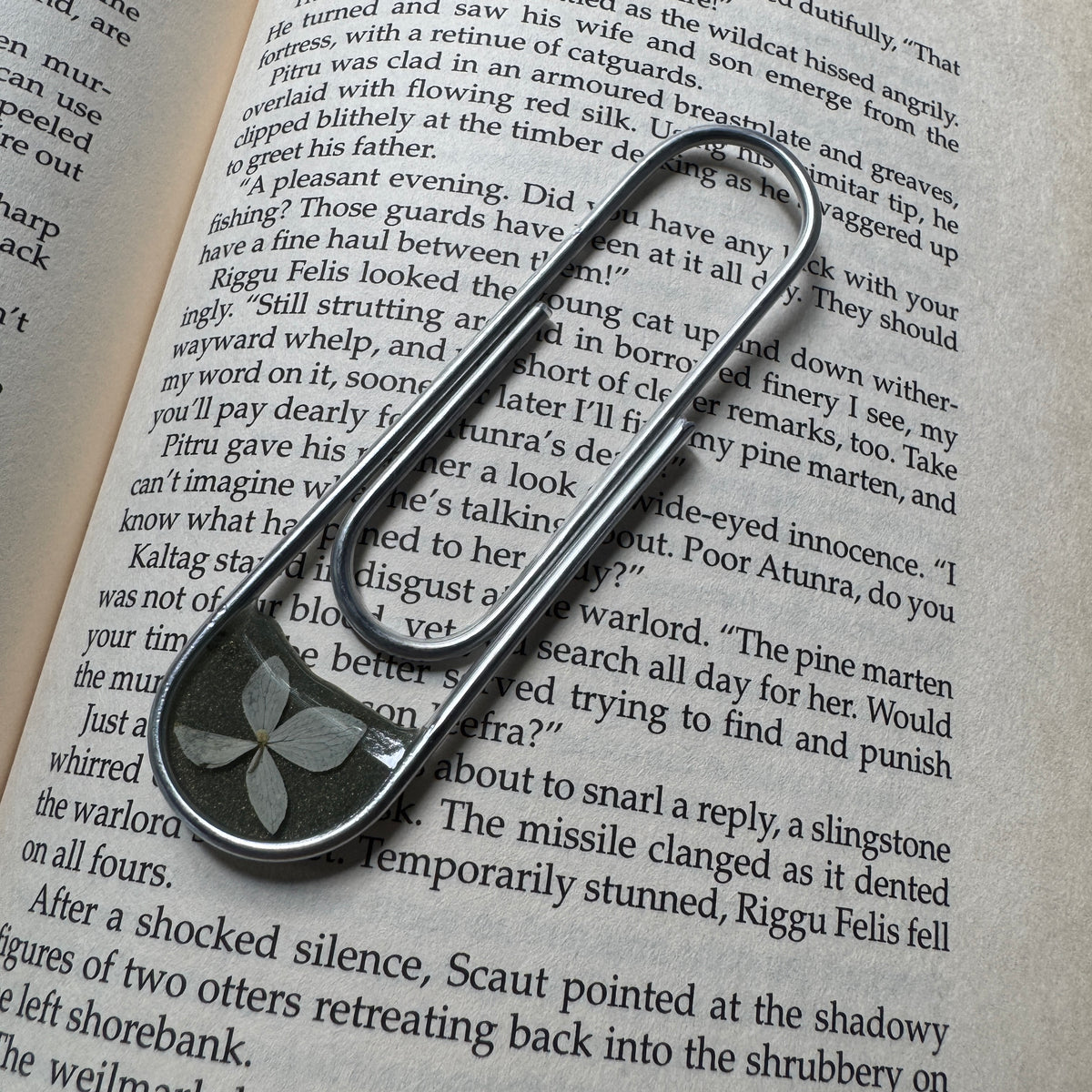 Hydrangea Paper Clip Bookmark | Nature-Inspired Metal Page Holder | Ready to Ship