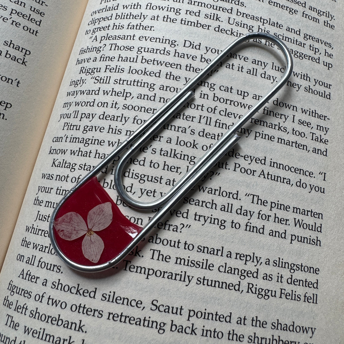 Hydrangea Paper Clip Bookmark | Nature-Inspired Metal Page Holder | Ready to Ship