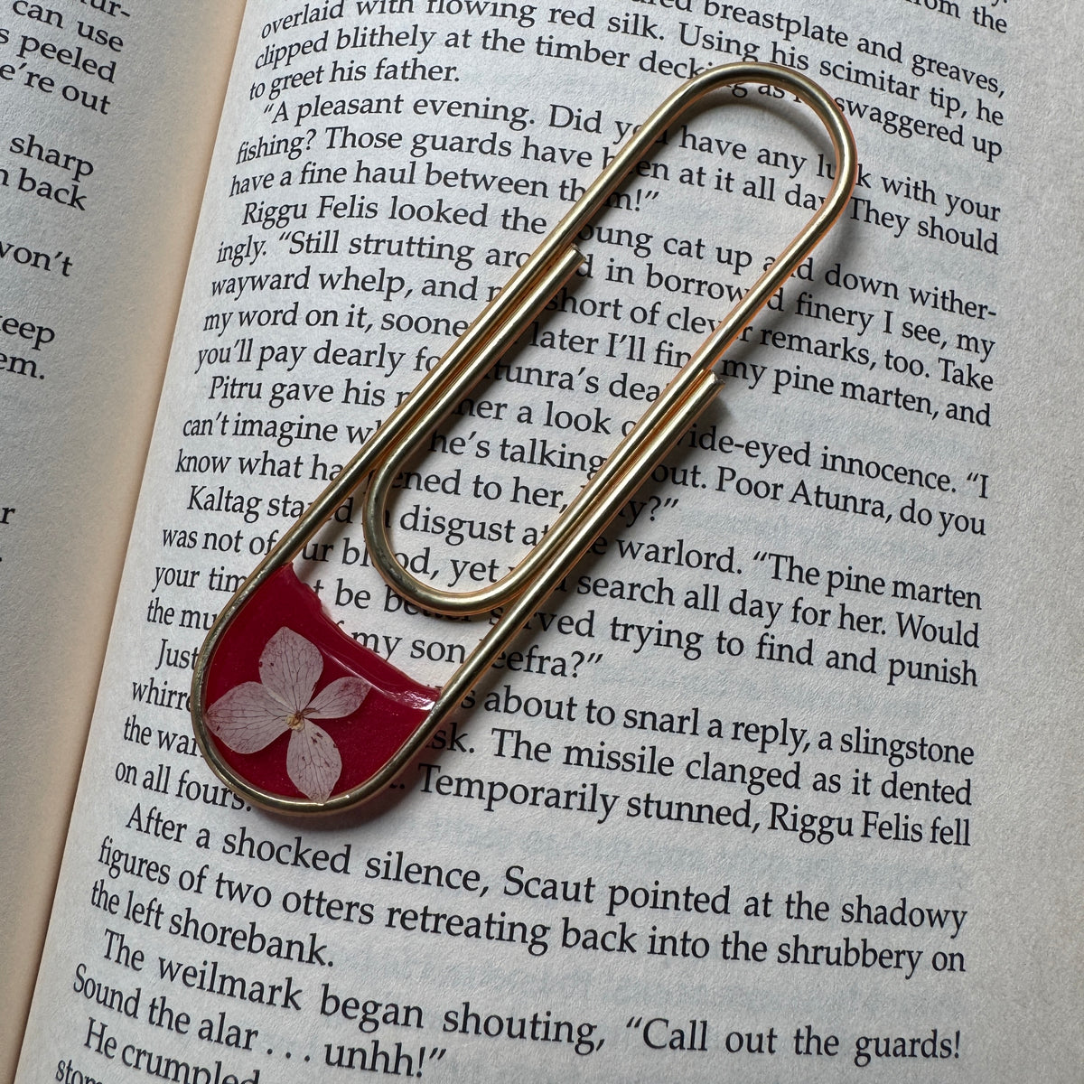 Hydrangea Paper Clip Bookmark | Nature-Inspired Metal Page Holder | Ready to Ship