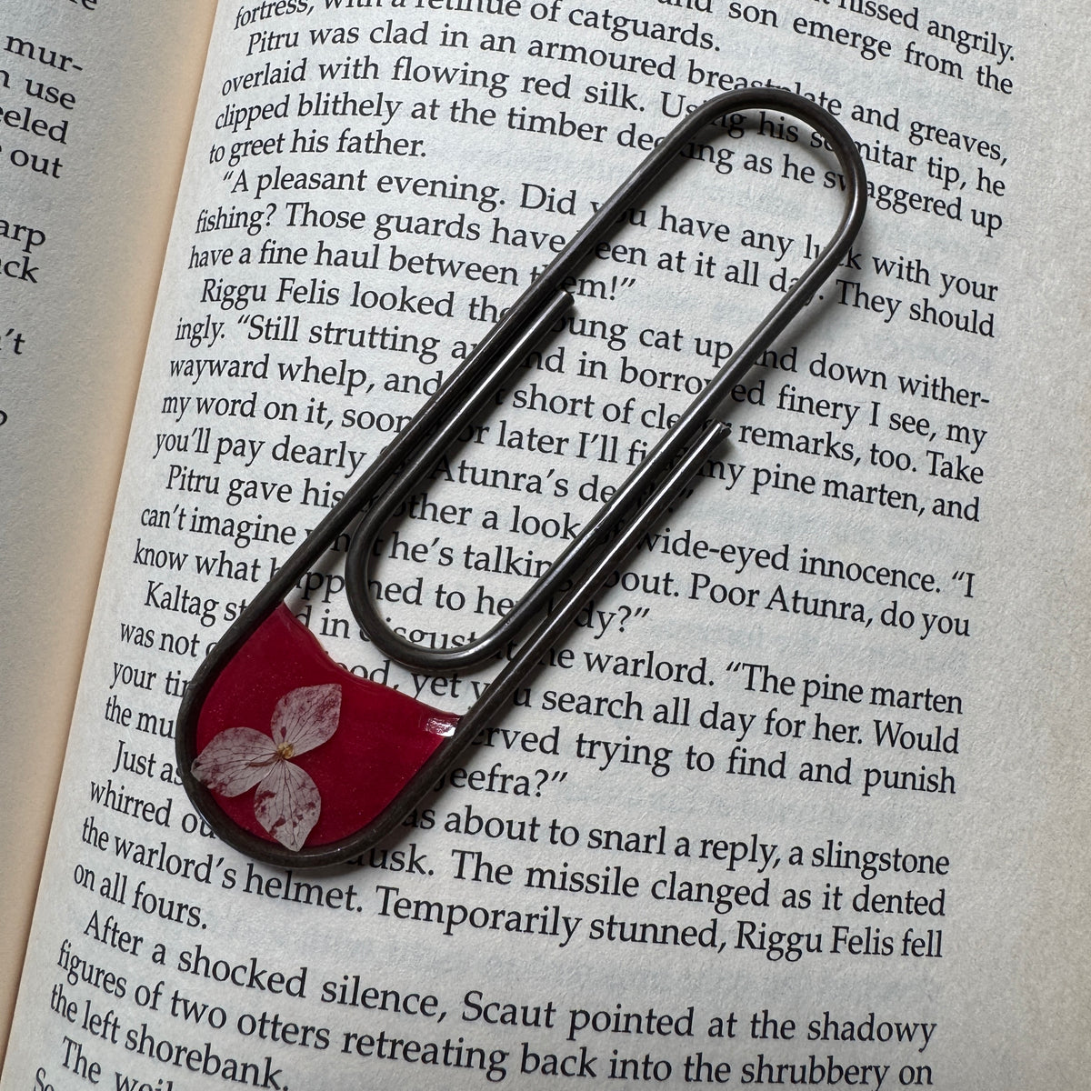 Hydrangea Paper Clip Bookmark | Nature-Inspired Metal Page Holder | Ready to Ship
