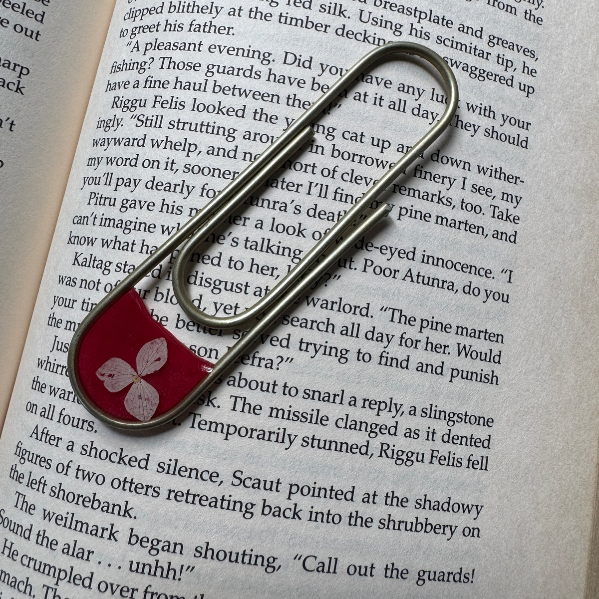 Hydrangea Paper Clip Bookmark | Nature-Inspired Metal Page Holder | Ready to Ship