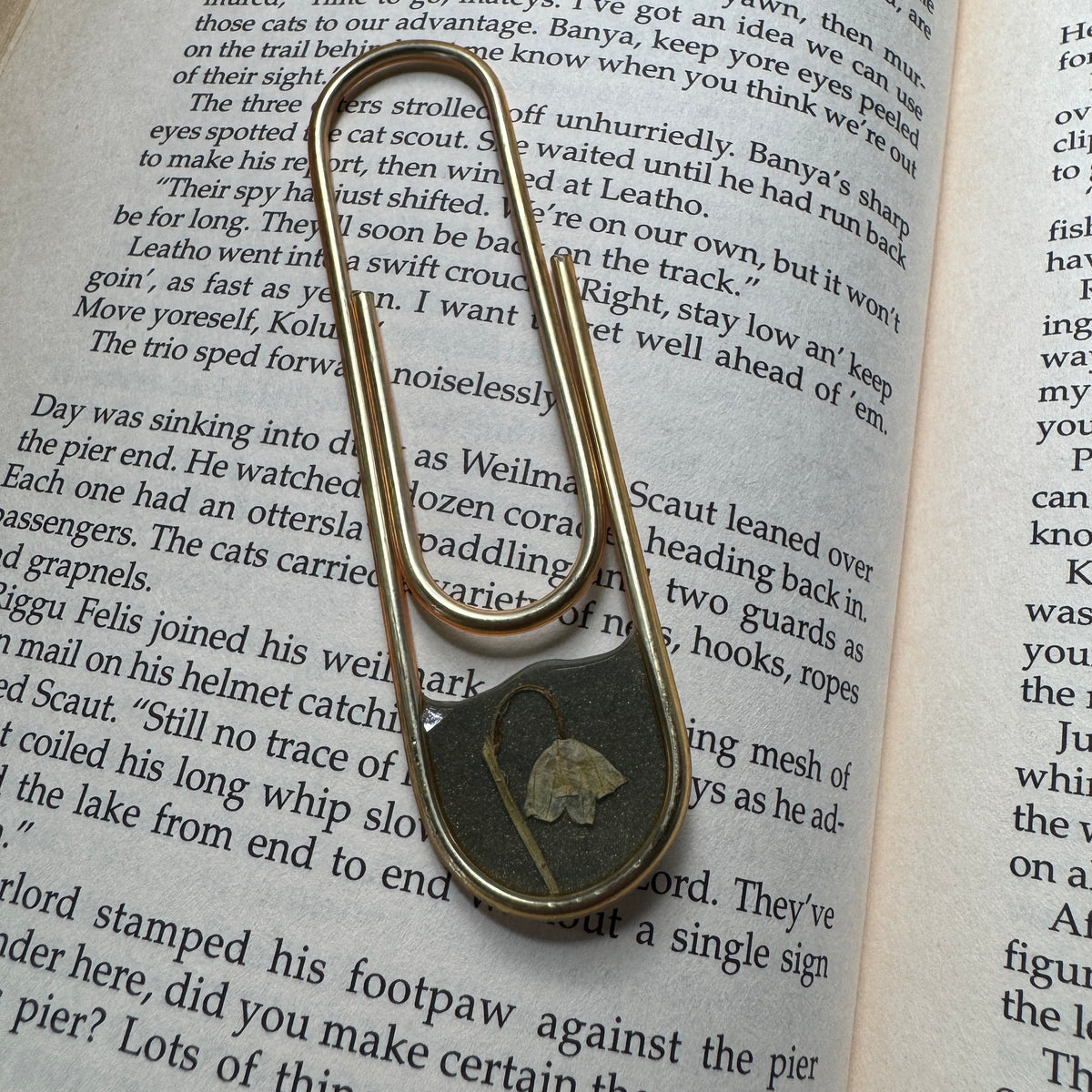 Lily of the Valley Paper Clip Bookmark | Nature-Inspired Metal Page Holder | Ready to Ship