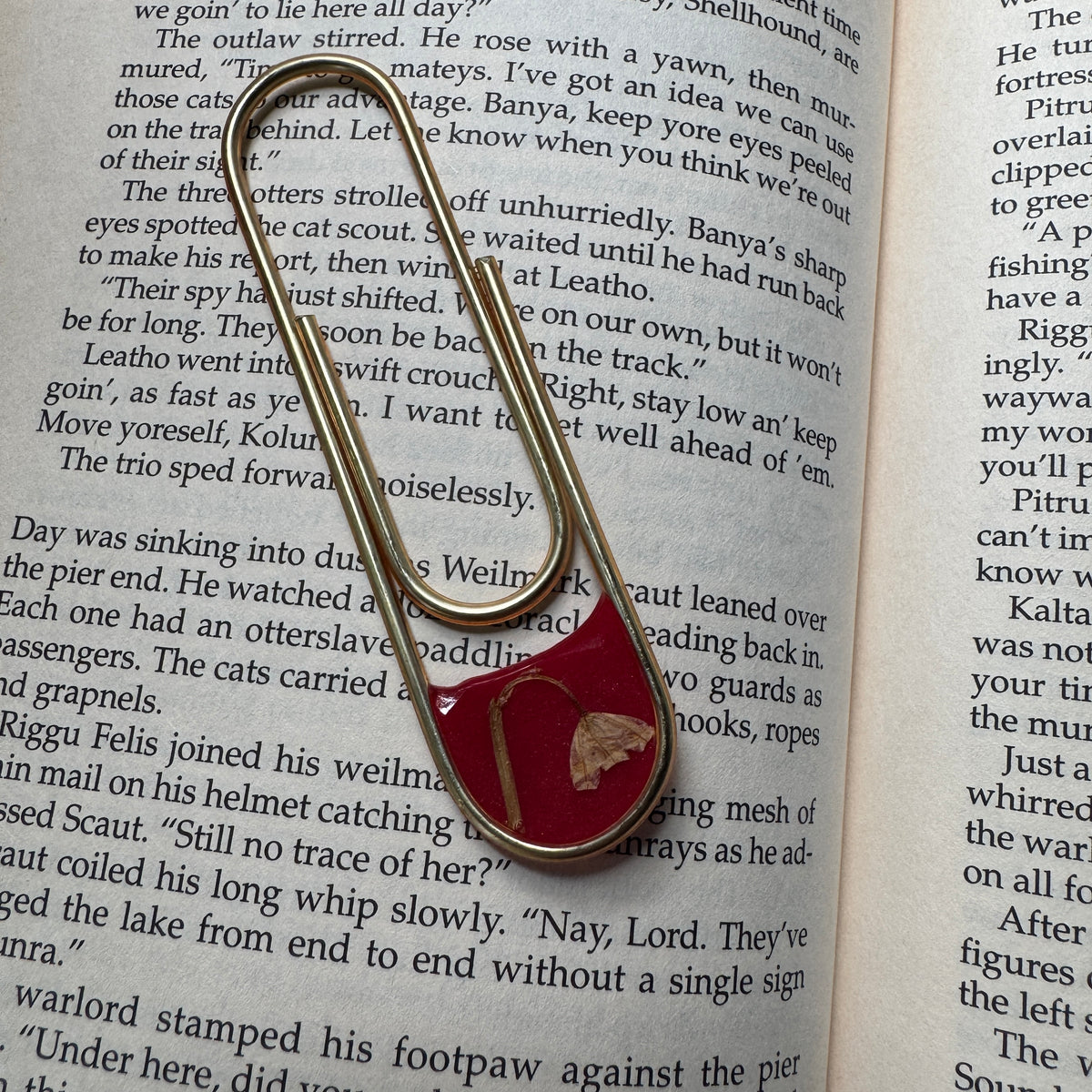 Lily of the Valley Paper Clip Bookmark | Nature-Inspired Metal Page Holder | Ready to Ship
