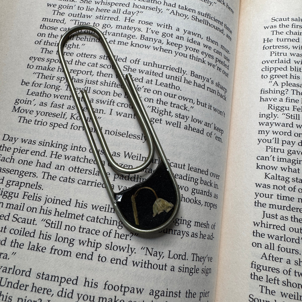Lily of the Valley Paper Clip Bookmark | Nature-Inspired Metal Page Holder | Ready to Ship