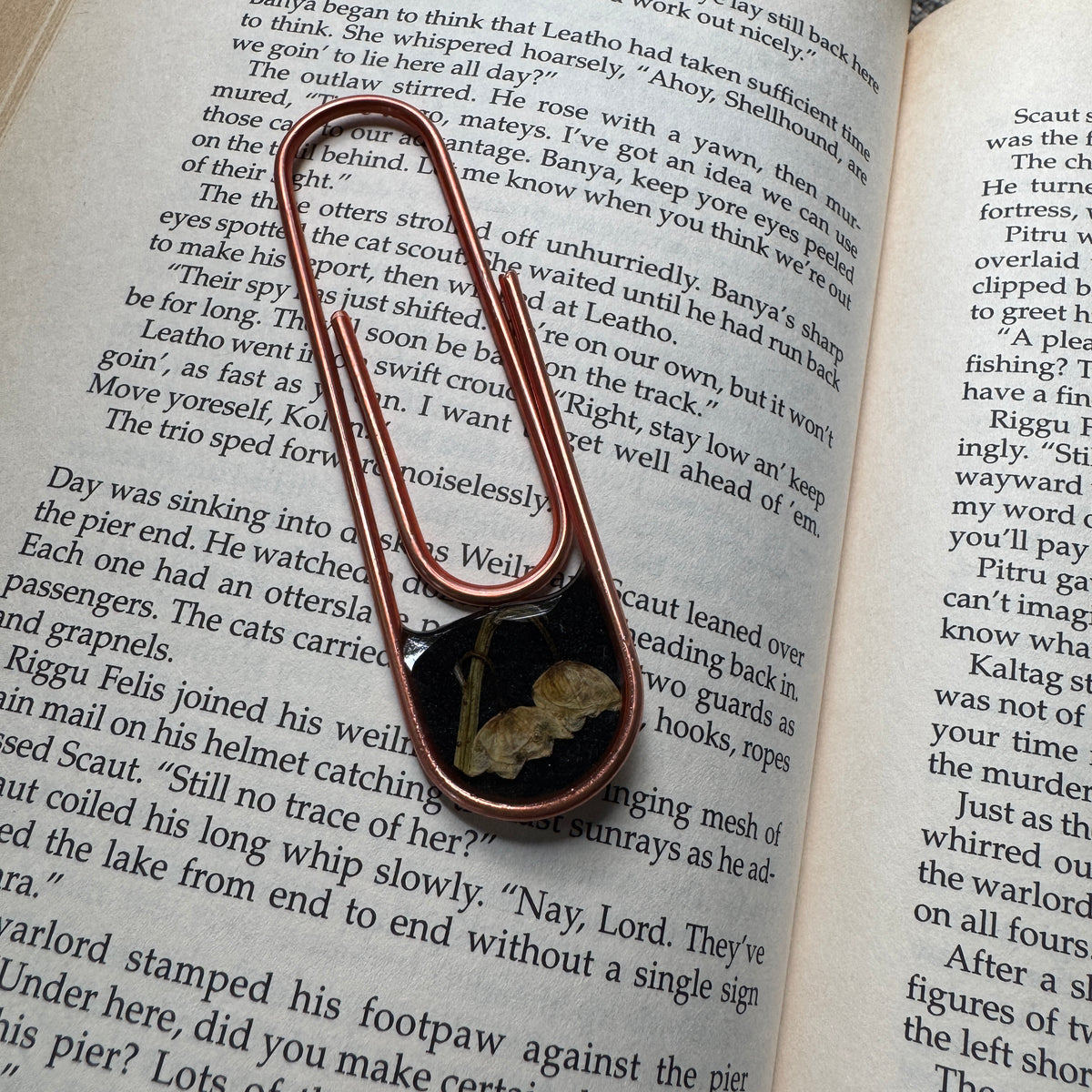 Lily of the Valley Paper Clip Bookmark | Nature-Inspired Metal Page Holder | Ready to Ship