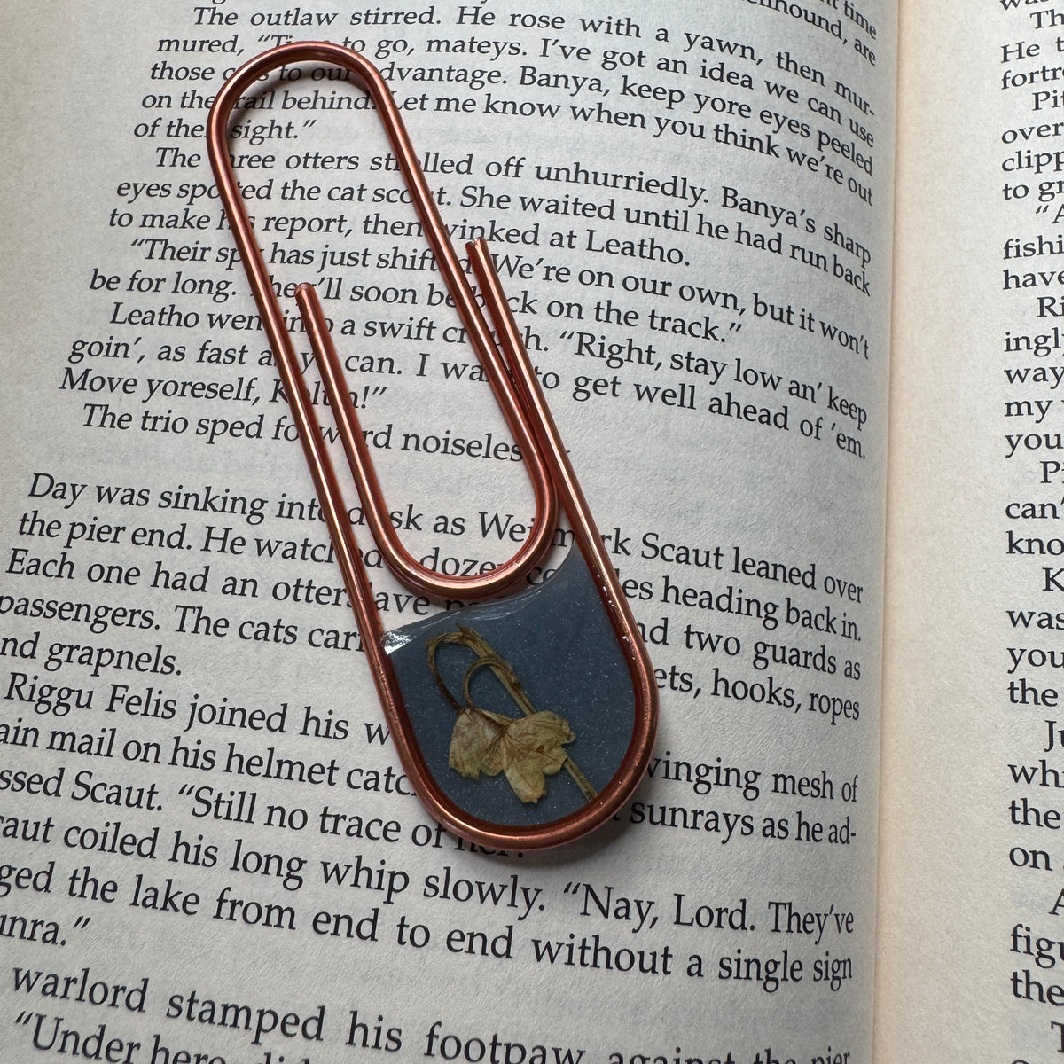 Lily of the Valley Paper Clip Bookmark | Nature-Inspired Metal Page Holder | Ready to Ship