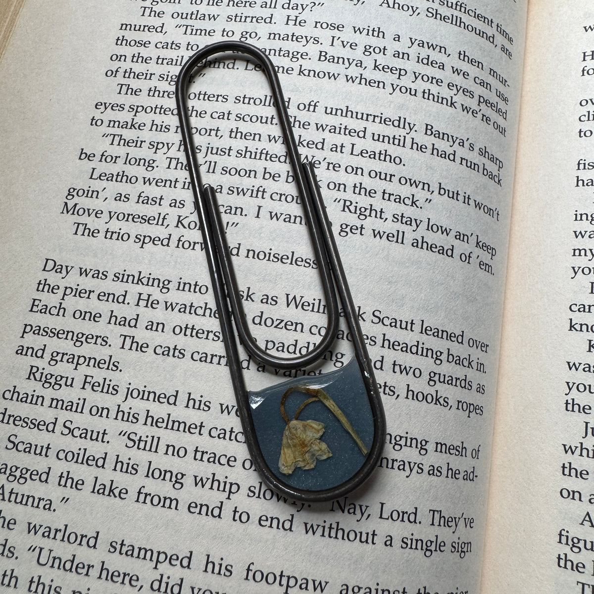 Lily of the Valley Paper Clip Bookmark | Nature-Inspired Metal Page Holder | Ready to Ship