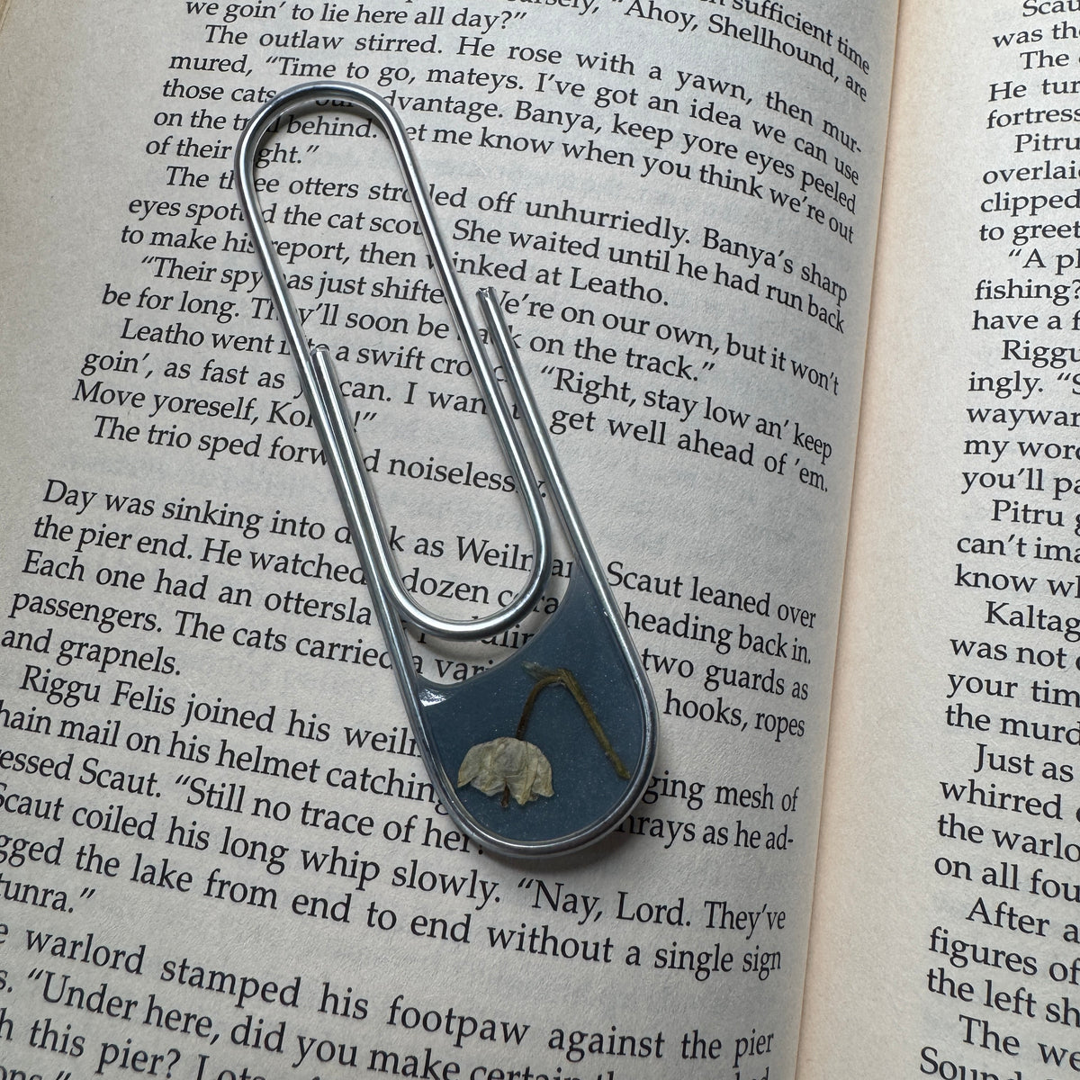 Lily of the Valley Paper Clip Bookmark | Nature-Inspired Metal Page Holder | Ready to Ship